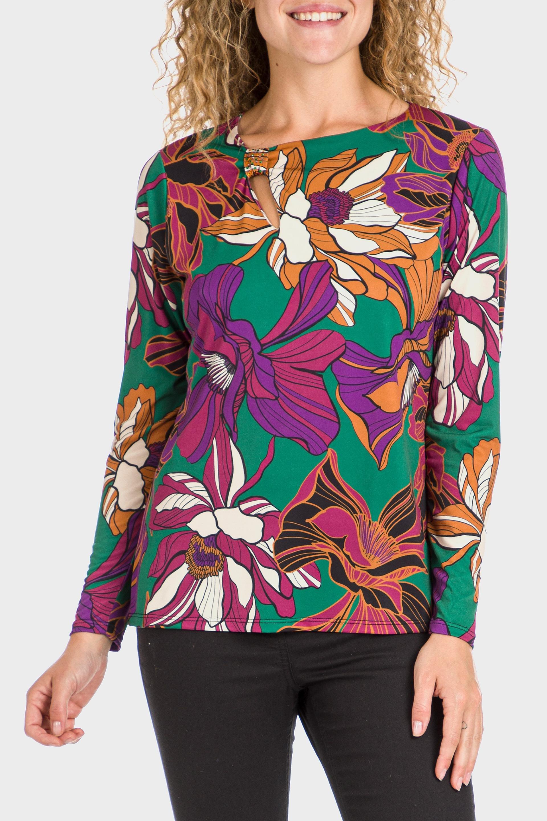 Multicolour Floral Blouse, , large image number 1