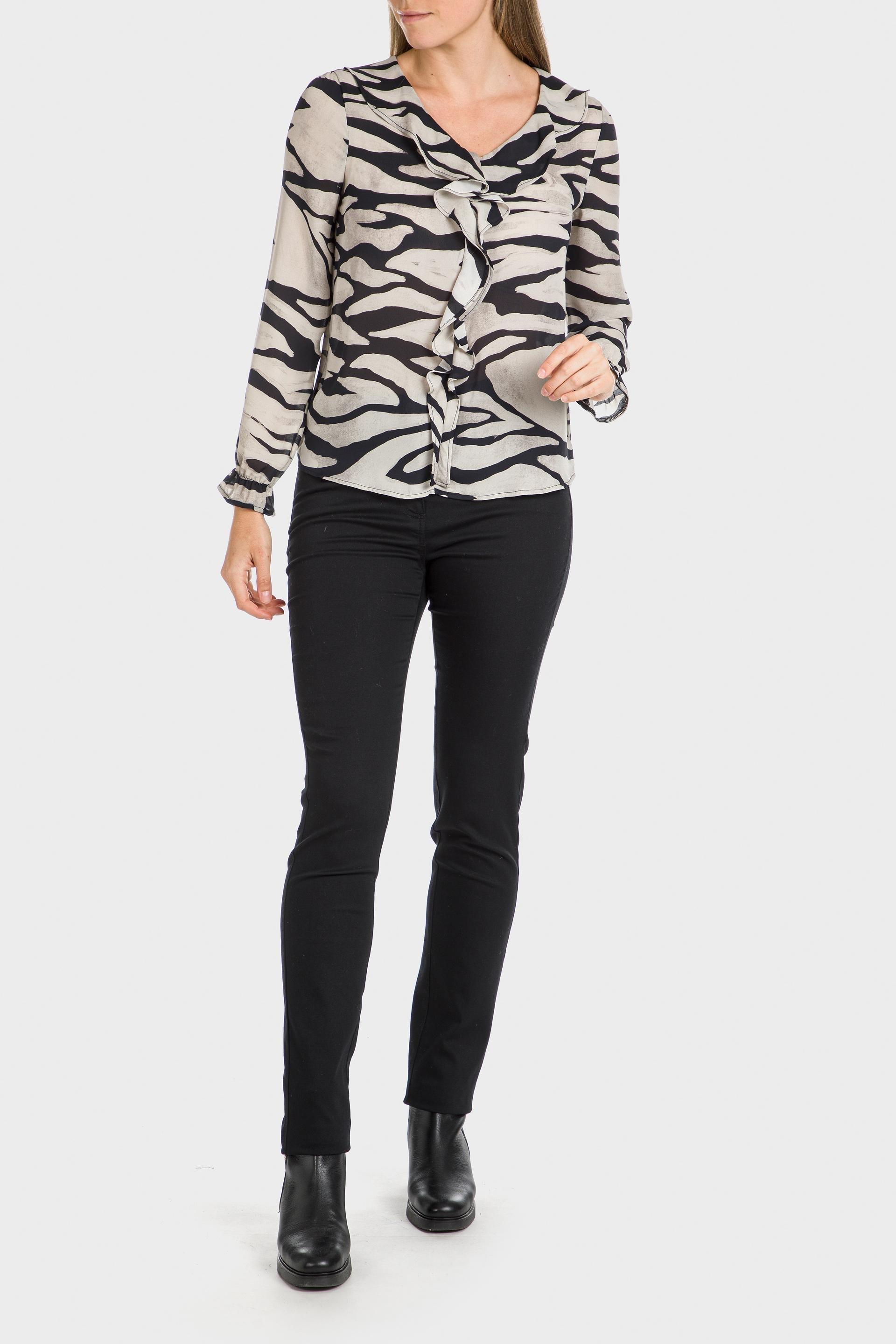 Cream Animal Print Shirt, , large image number 5