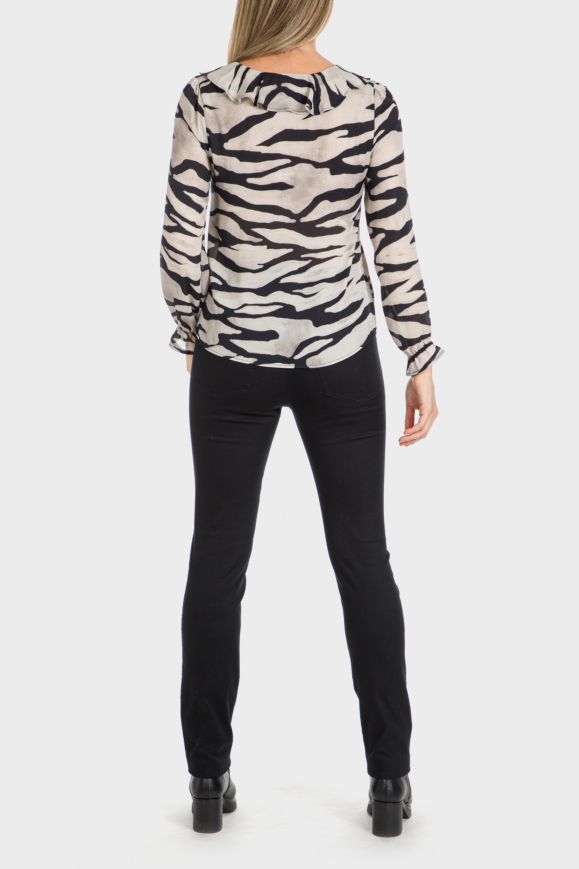 Cream Animal Print Shirt, , large image number 6