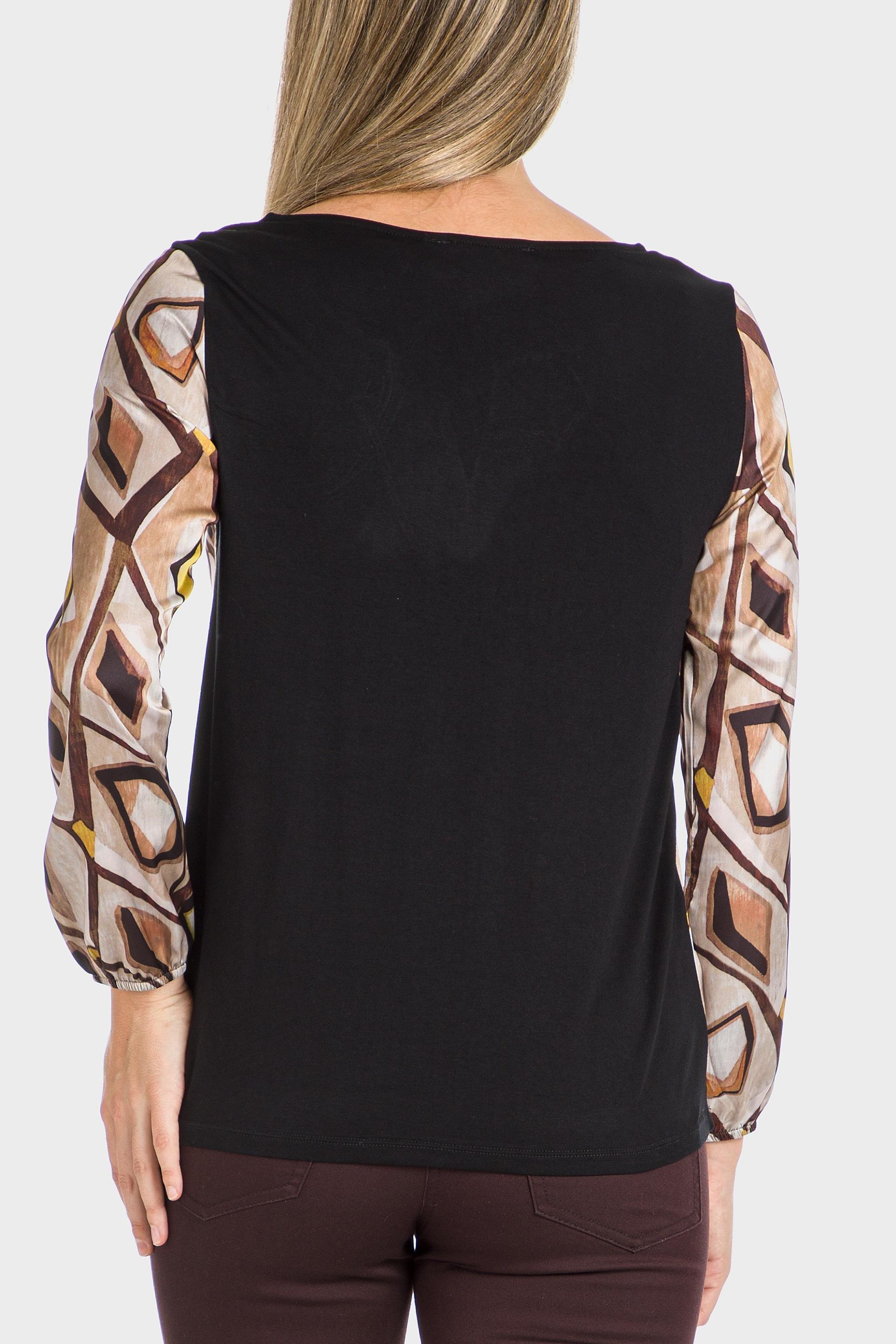 Brown Patterned Blouse, , large image number 2