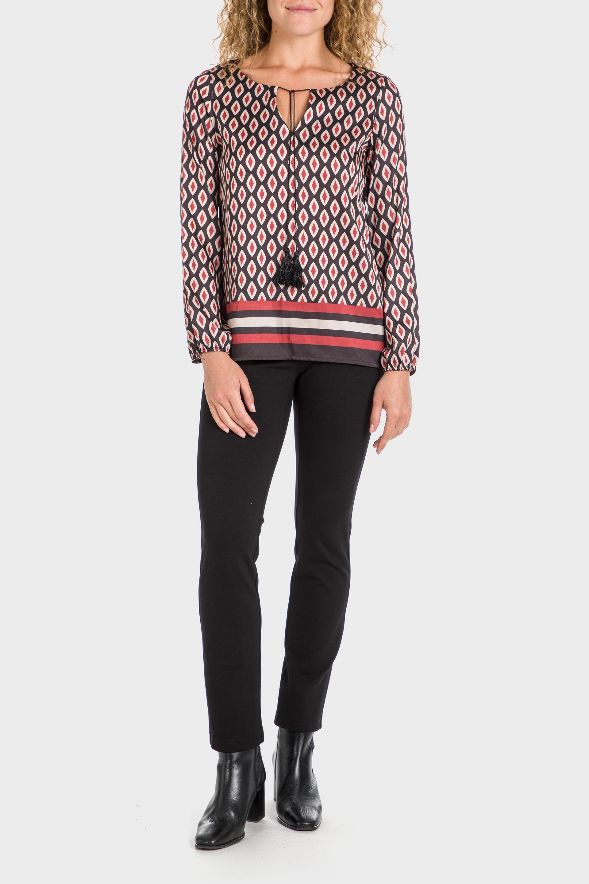 Multicolour Printed T-Shirt With Tassels, , large image number 0