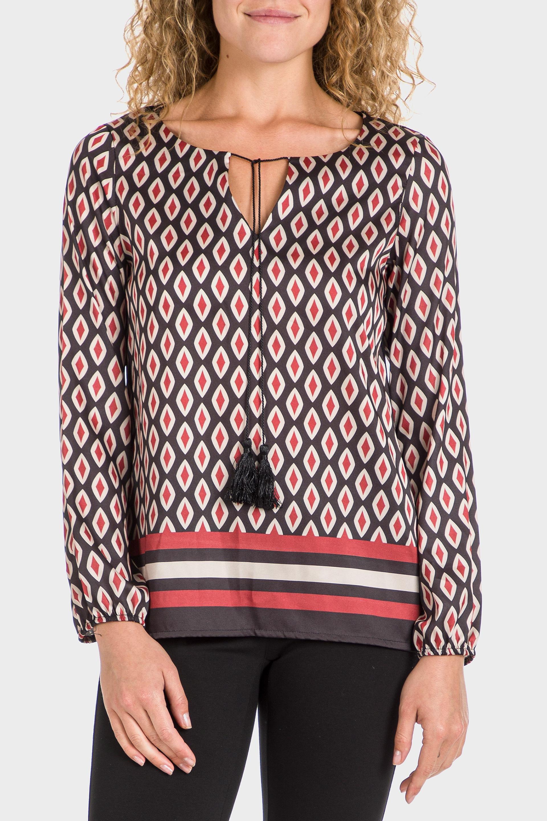Multicolour Printed T-Shirt With Tassels, , large image number 1