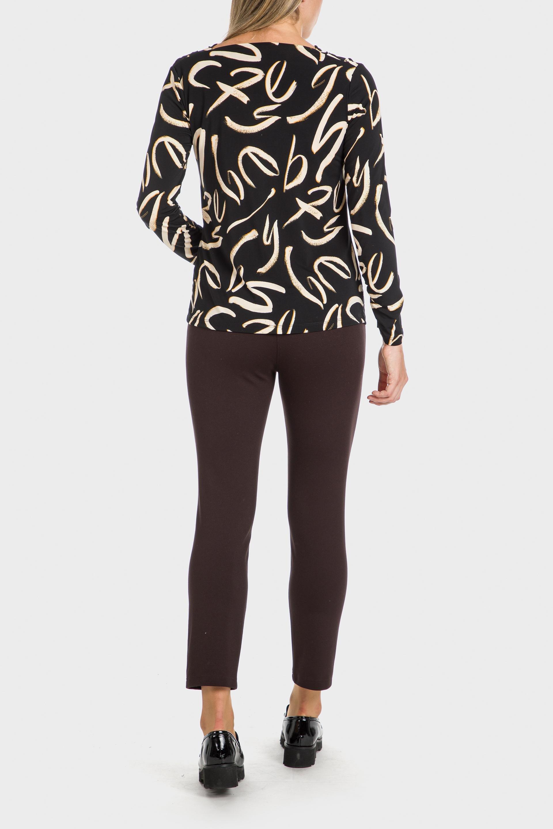 Black Patterned Blouse, , large image number 3