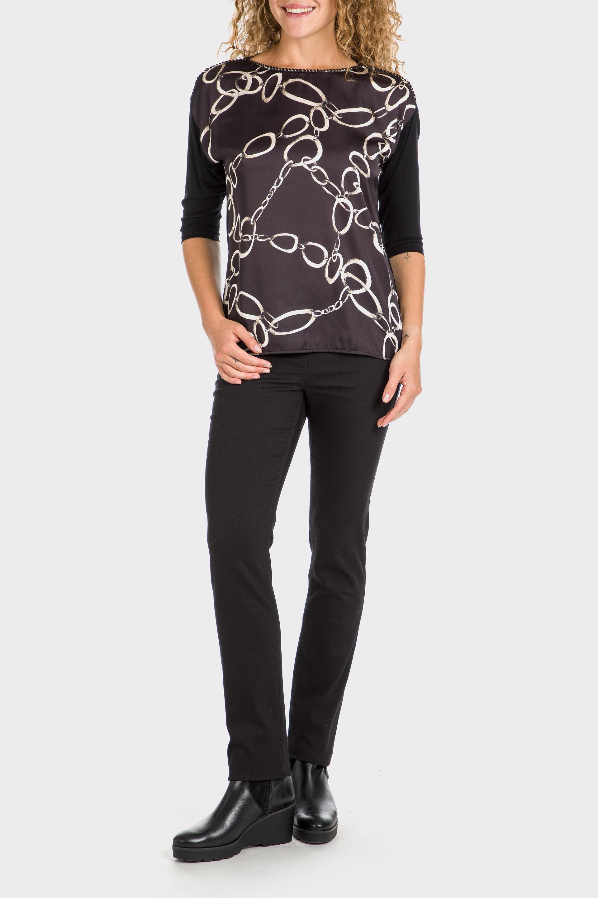 Black Chains Print T-Shirt, , large image number 1