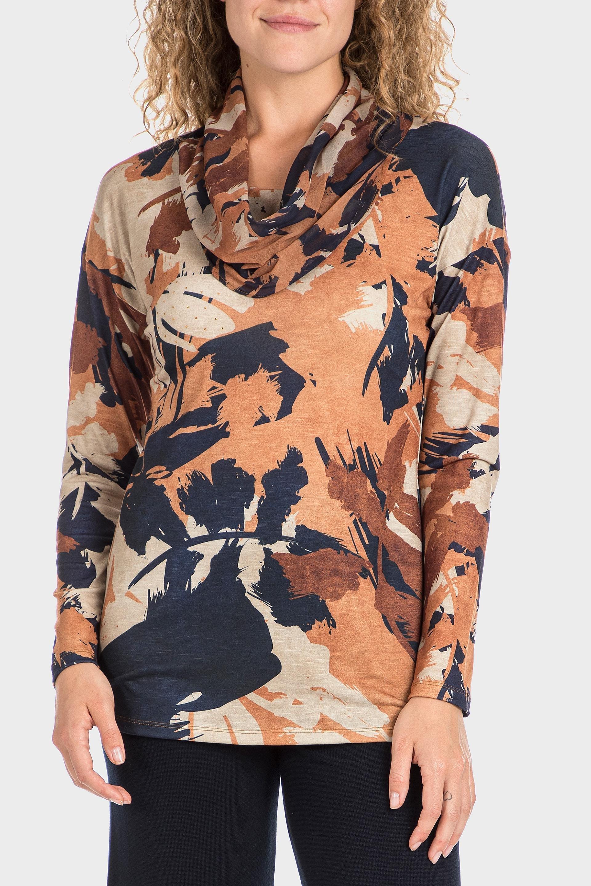 Multicolour Cowl Neck T-Shirt, , large image number 0