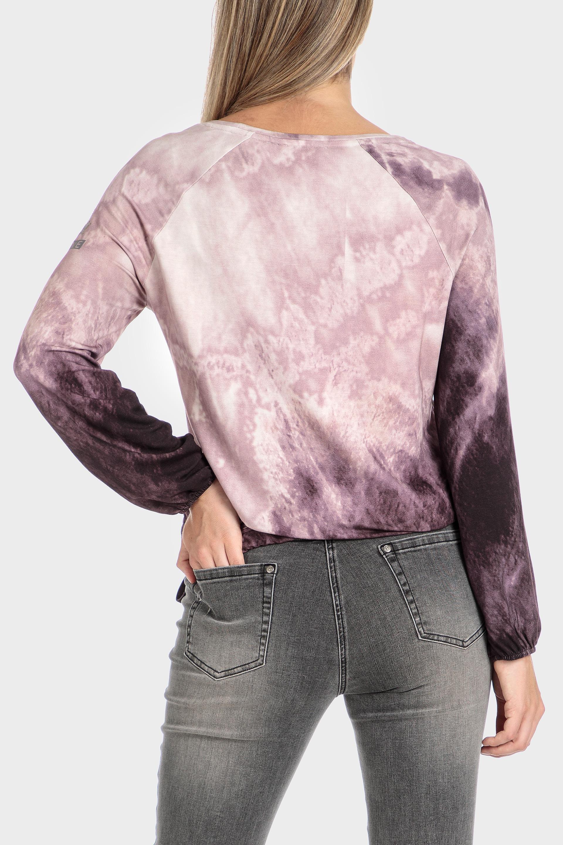 Pink Printed Blouse, Lillac Hydrangea, large image number 1