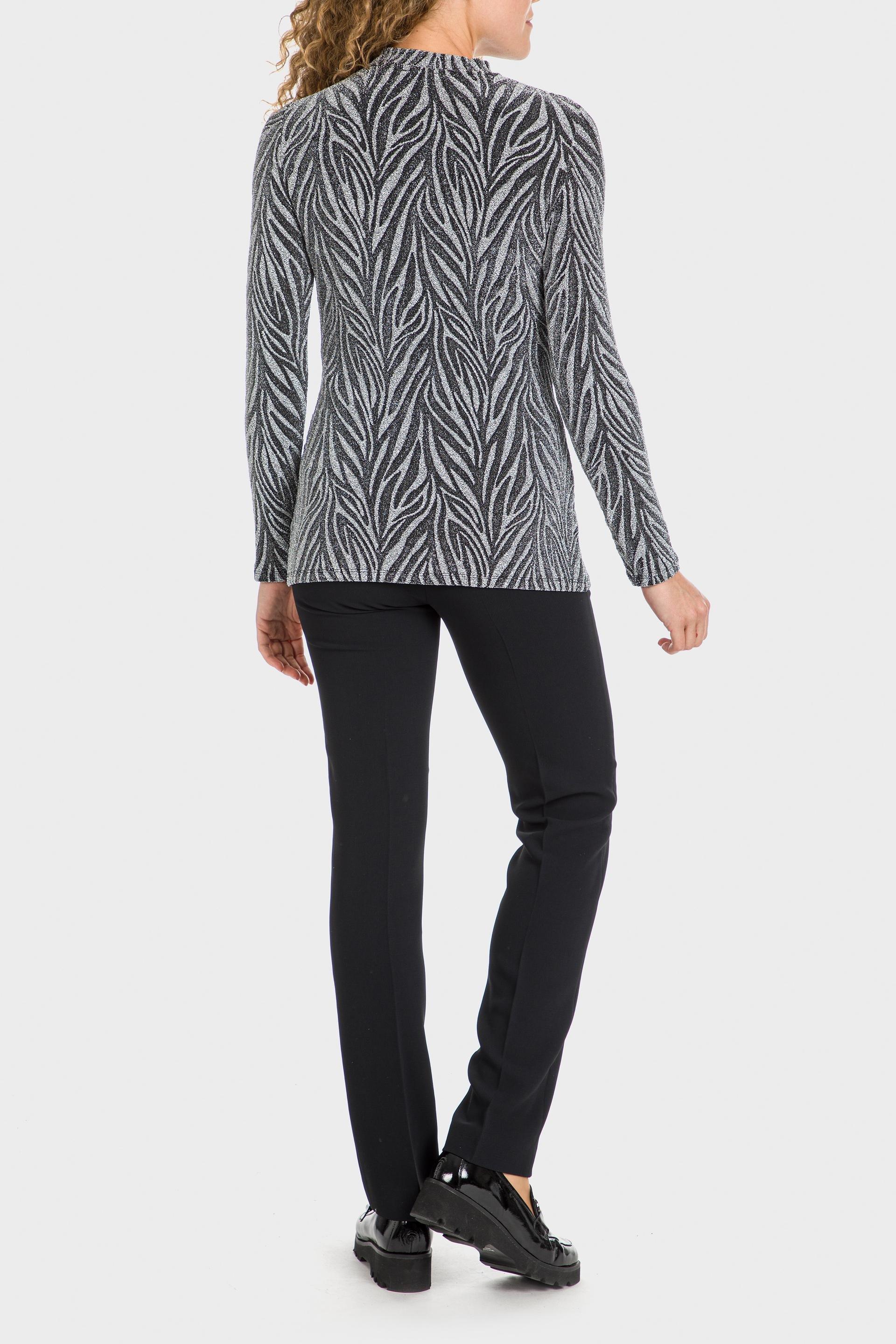 Grey Textured Sparkled Blouse, , large image number 1