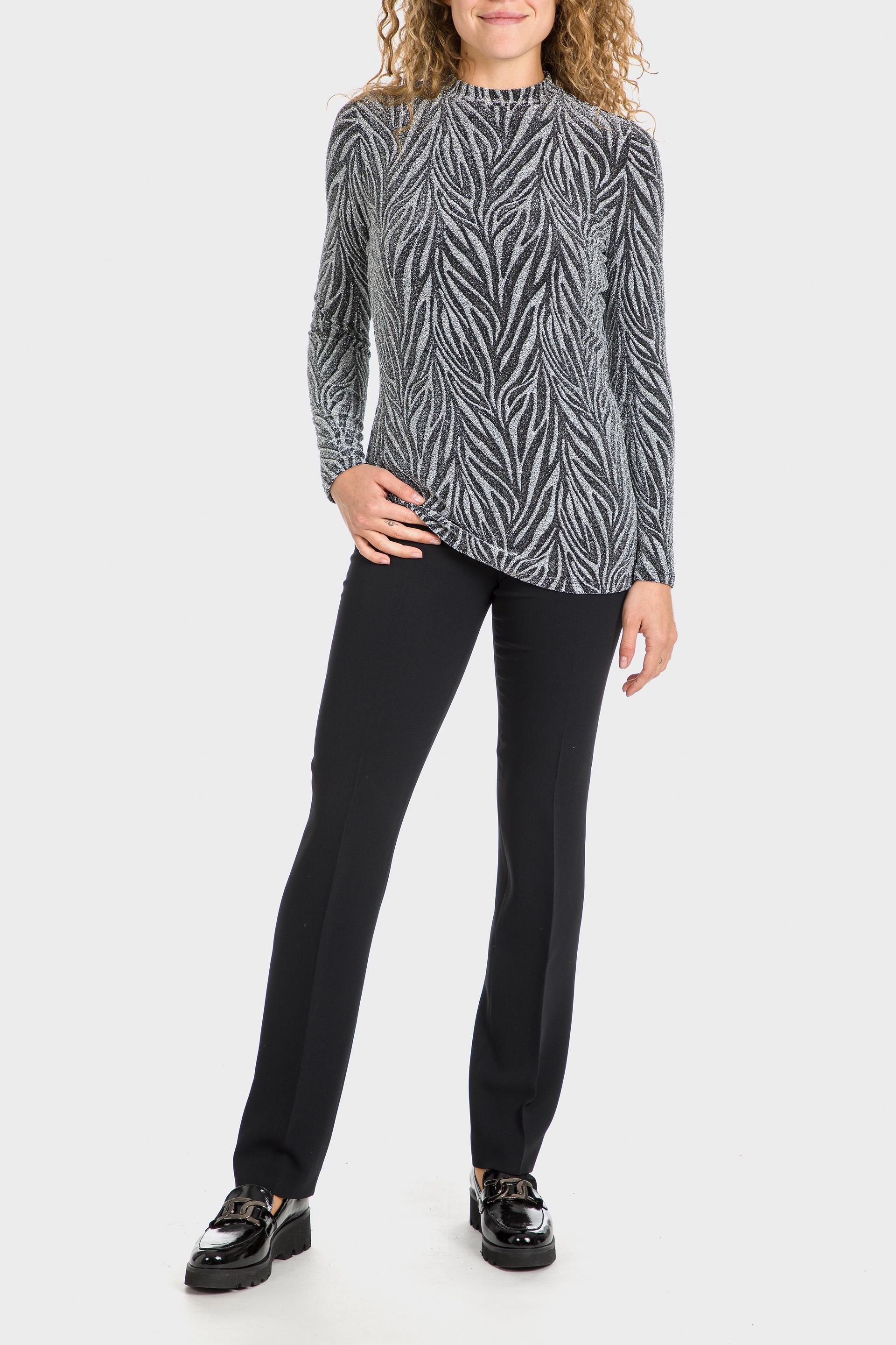 Grey Textured Sparkled Blouse, , large image number 3