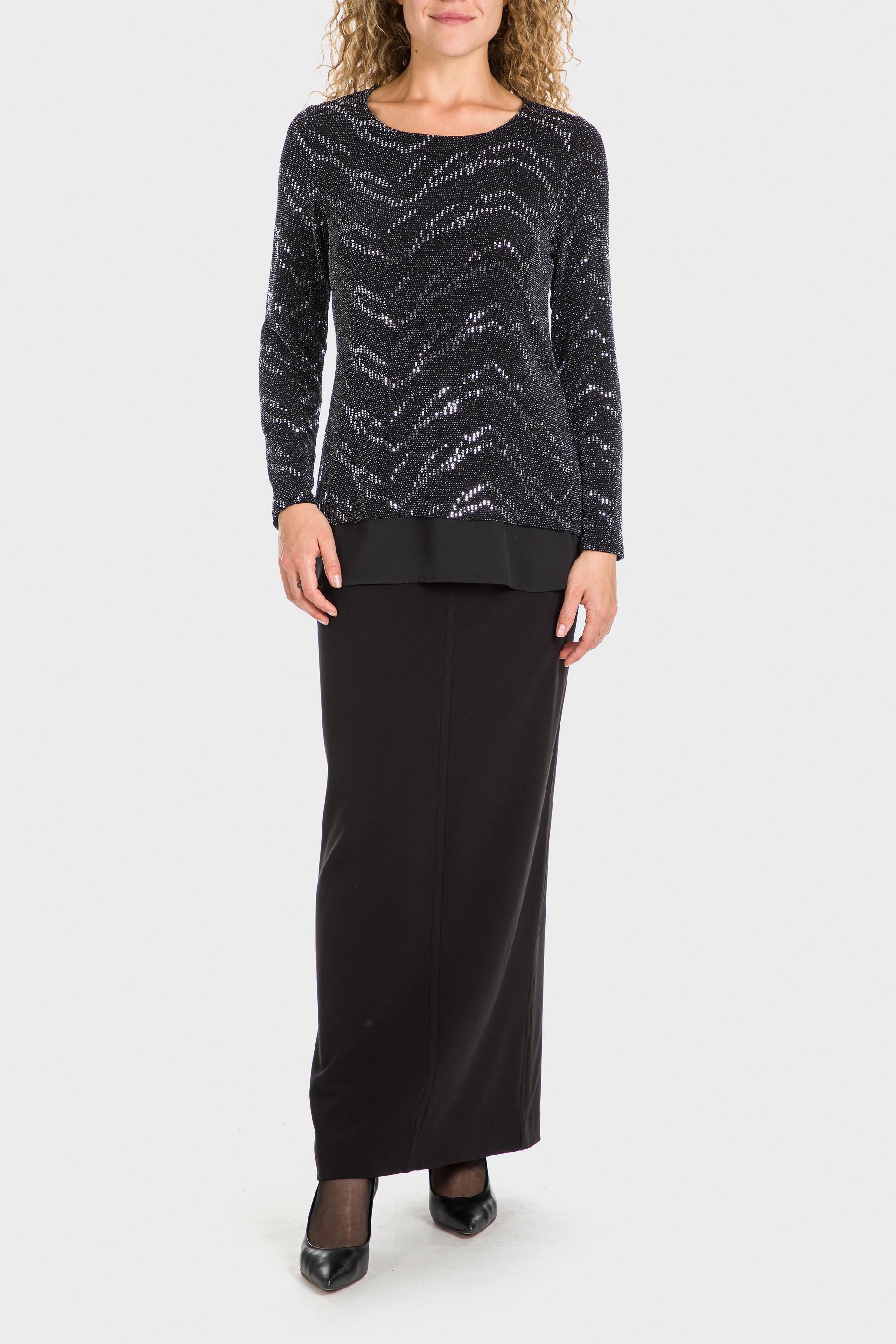 Black Sequins Blouse, , large image number 1