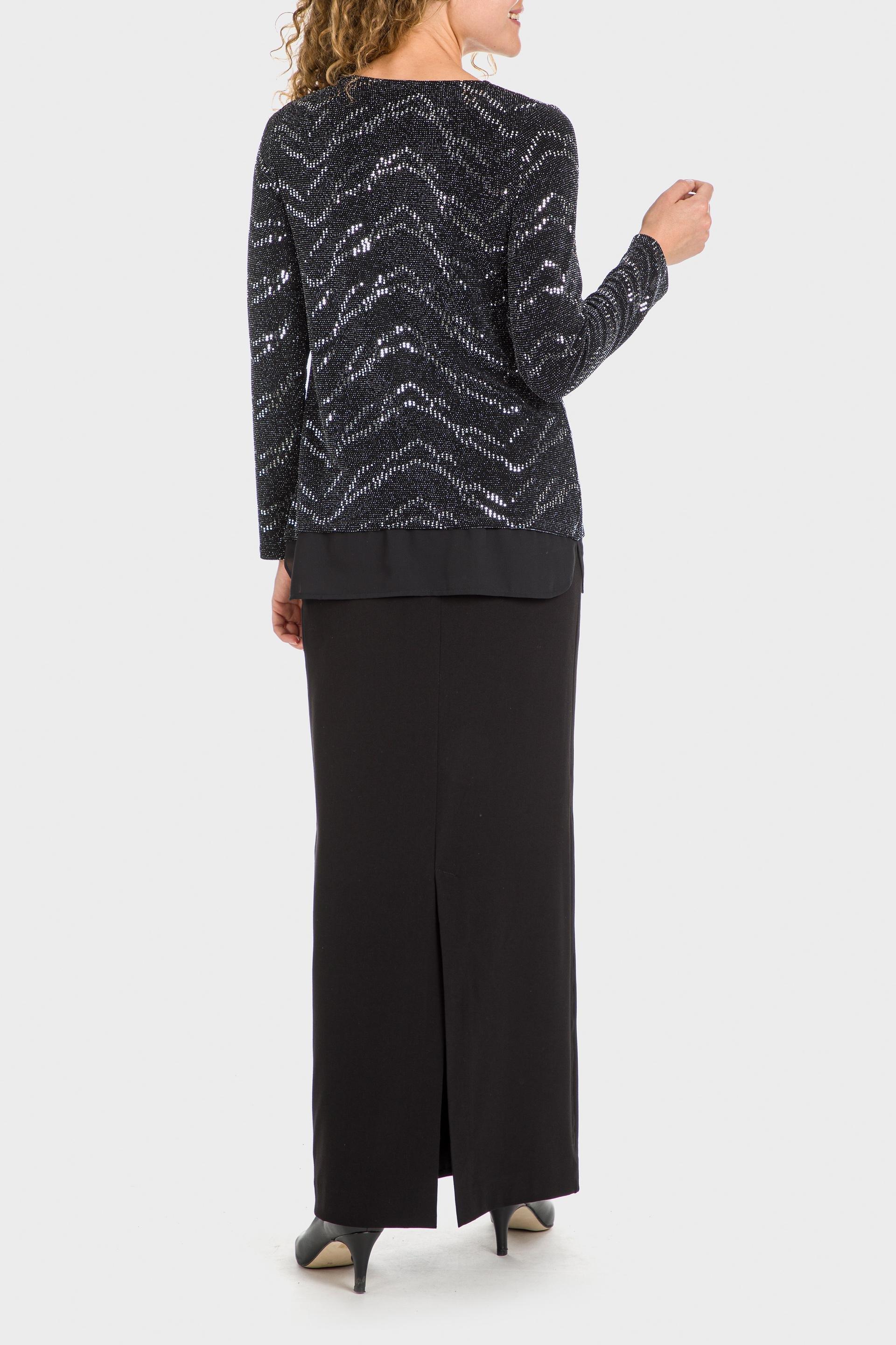 Black Sequins Blouse, , large image number 2