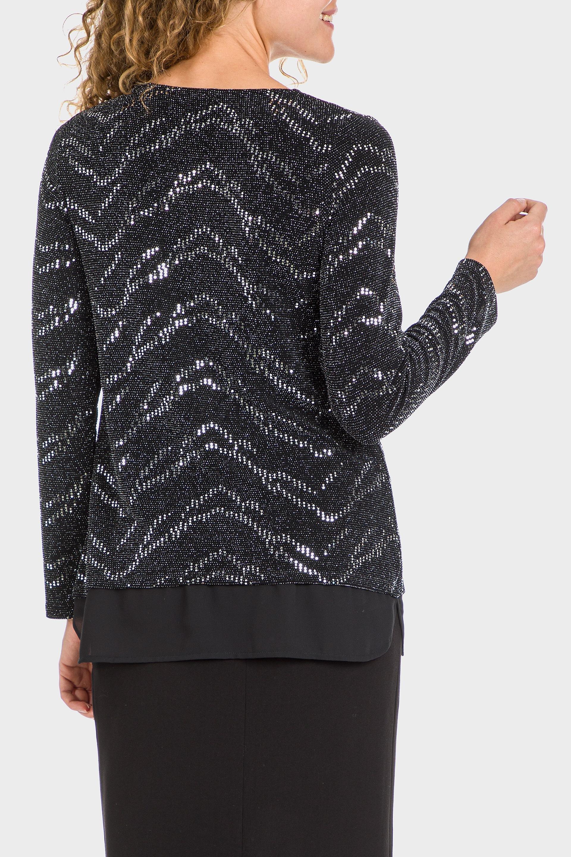 Black Sequins Blouse, , large image number 3