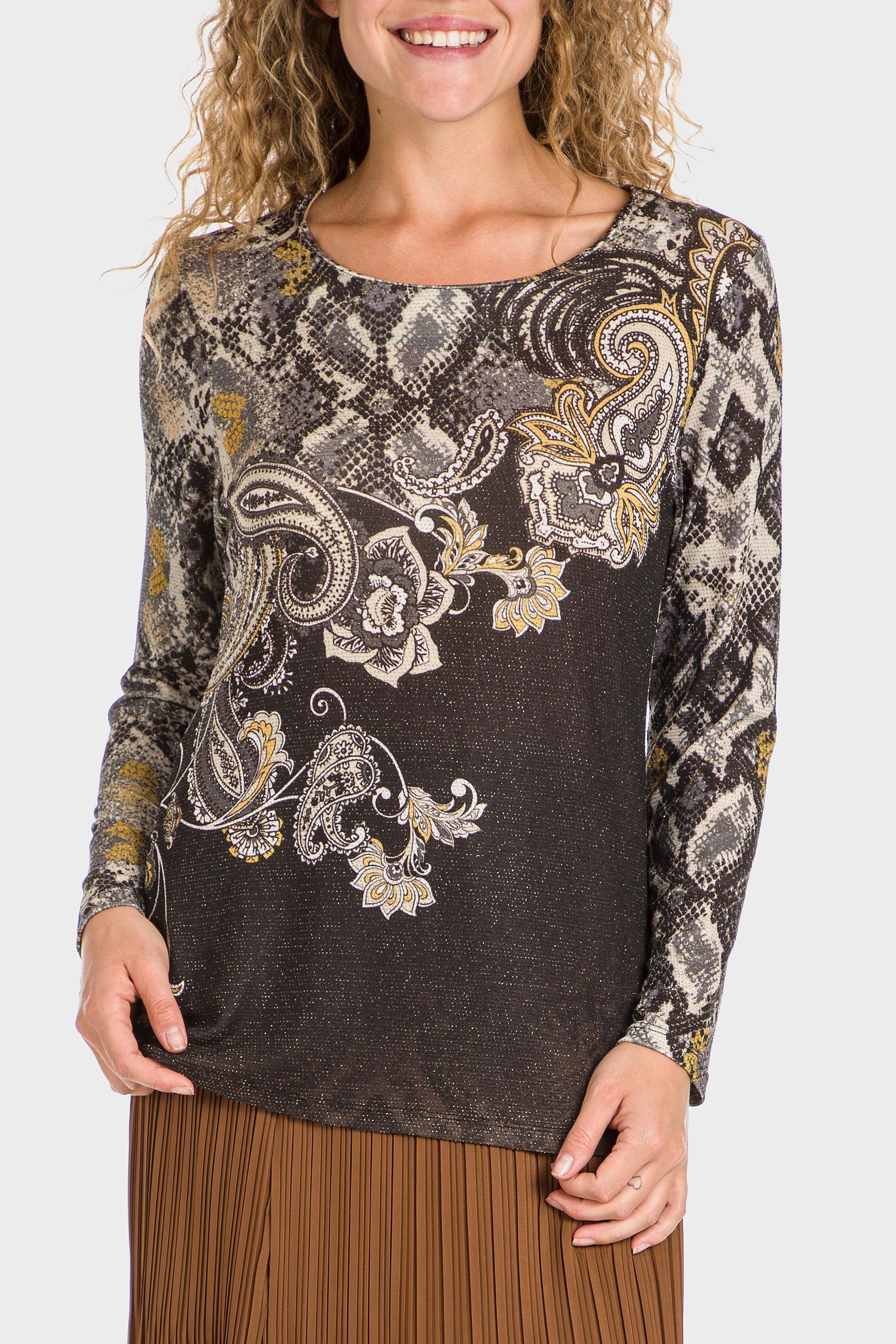 Brown Cashmere Blouse, , large image number 1