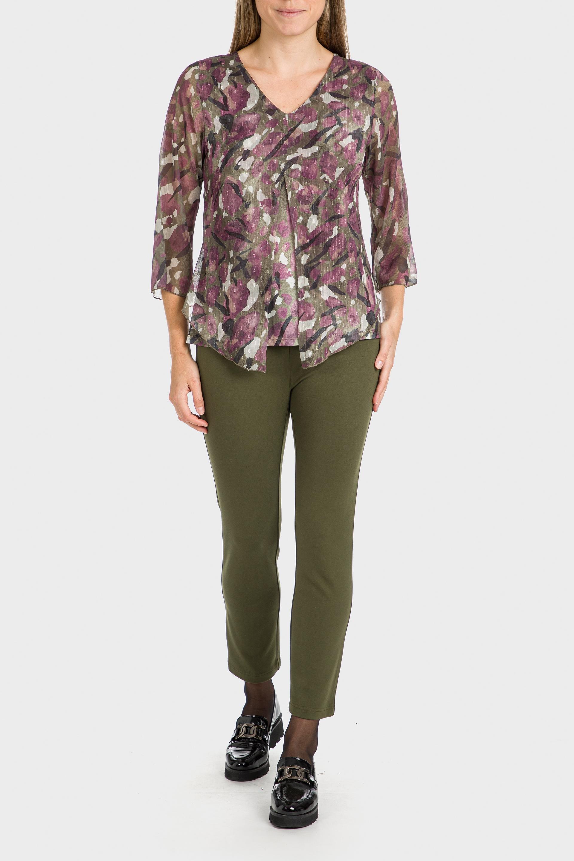 Multicolour Printed Plumetti Blouse, , large image number 0