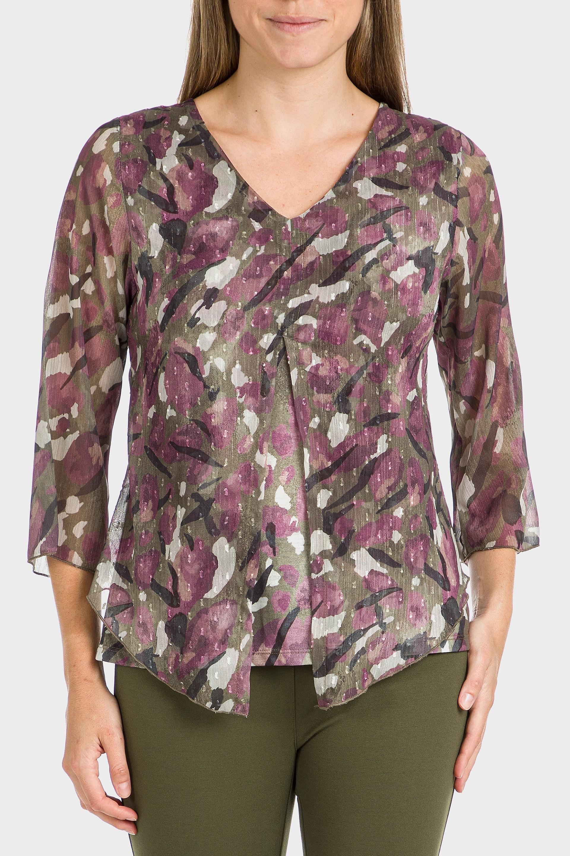 Multicolour Printed Plumetti Blouse, , large image number 1