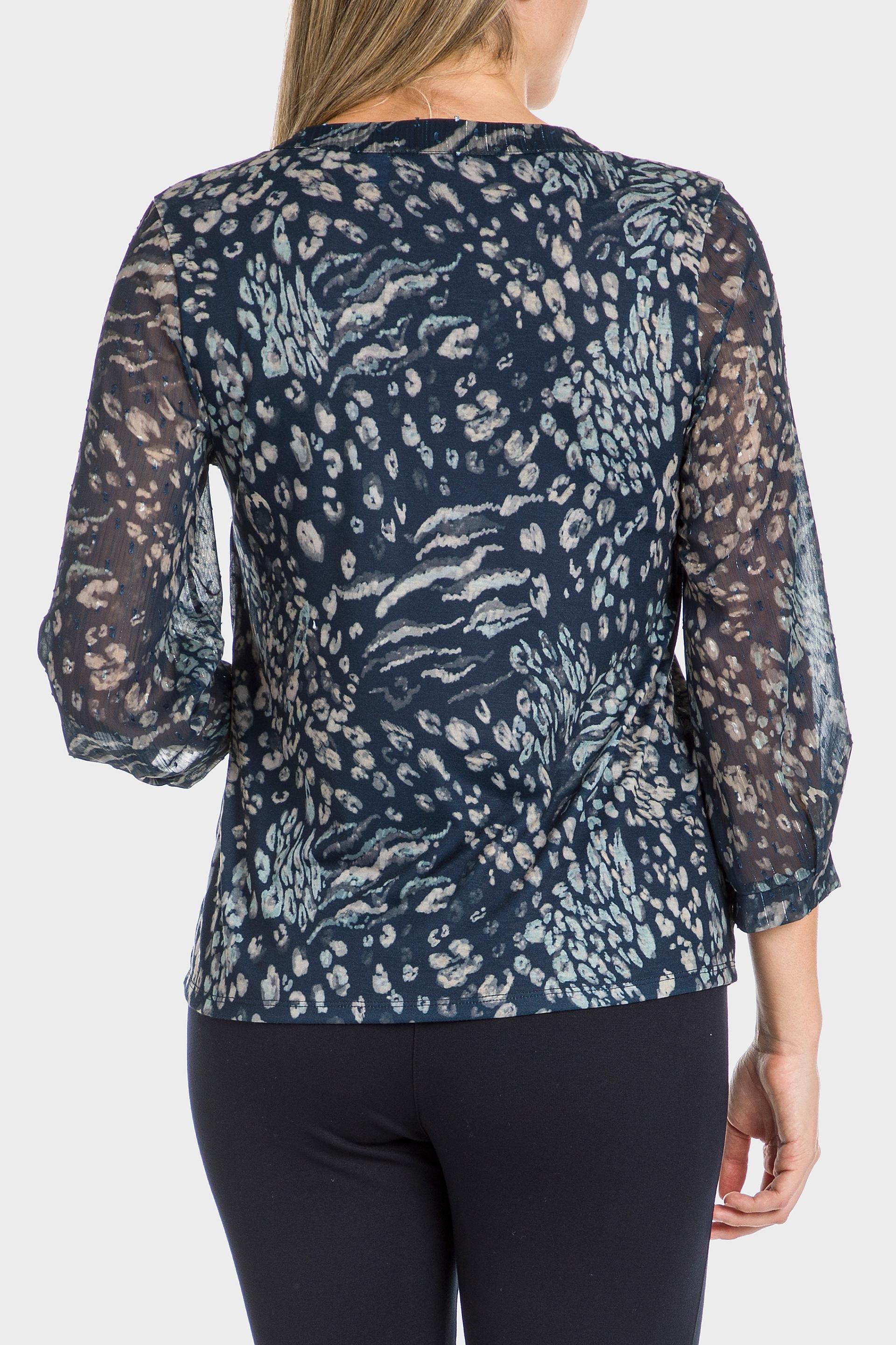 Navy Printed T-Shirt With Met, , large image number 2