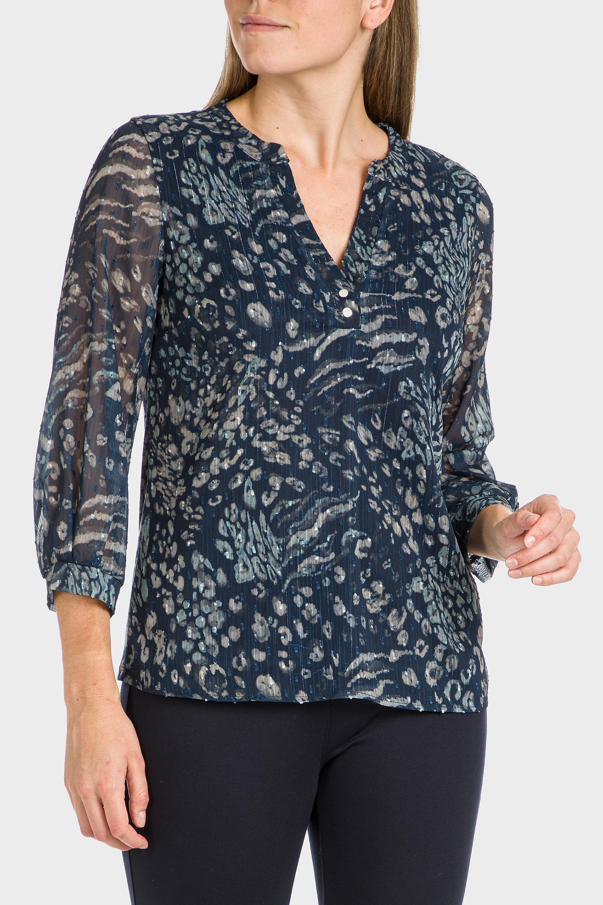 Navy Printed T-Shirt With Met, , large image number 3