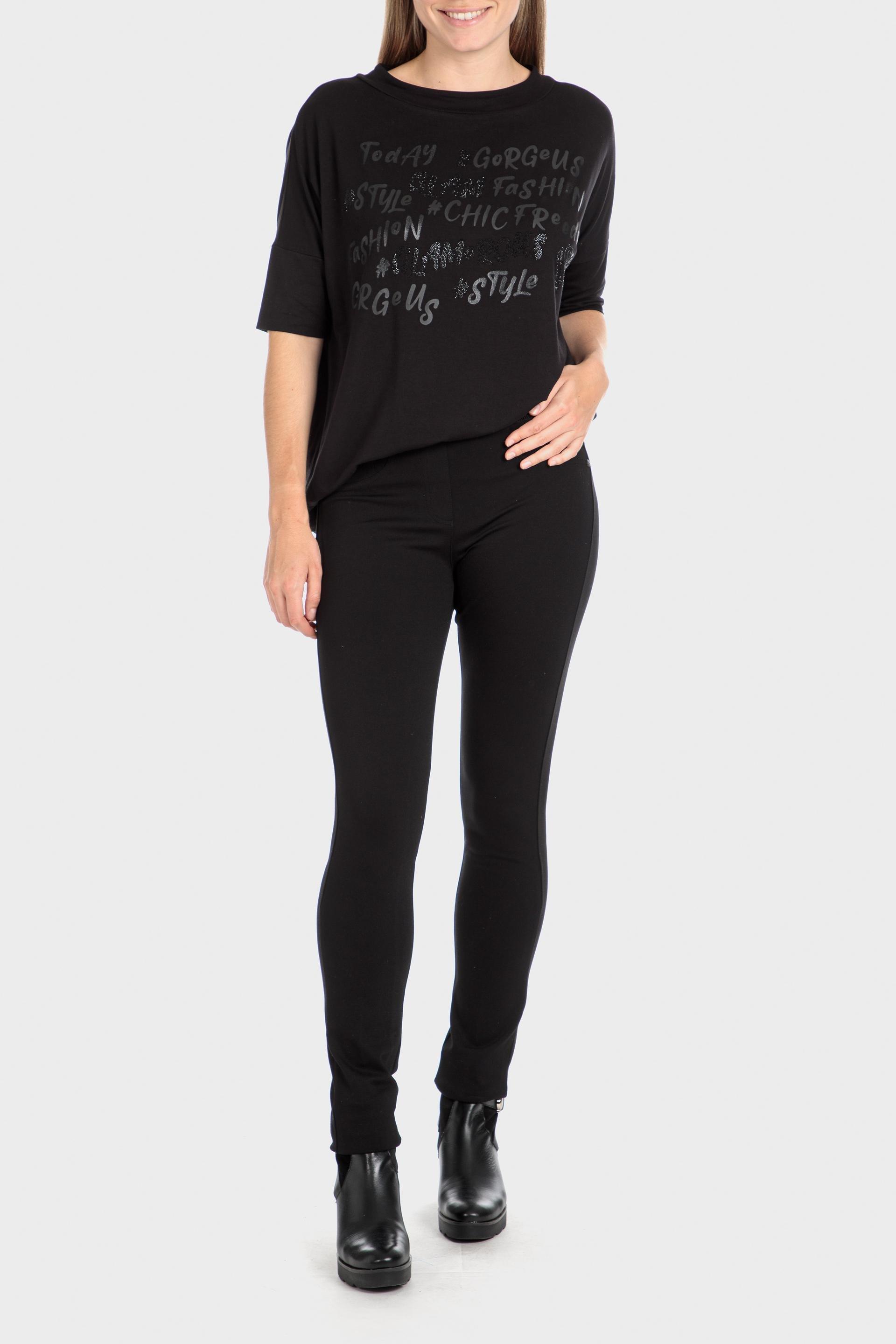 Black Printed T-Shirt, , large image number 0