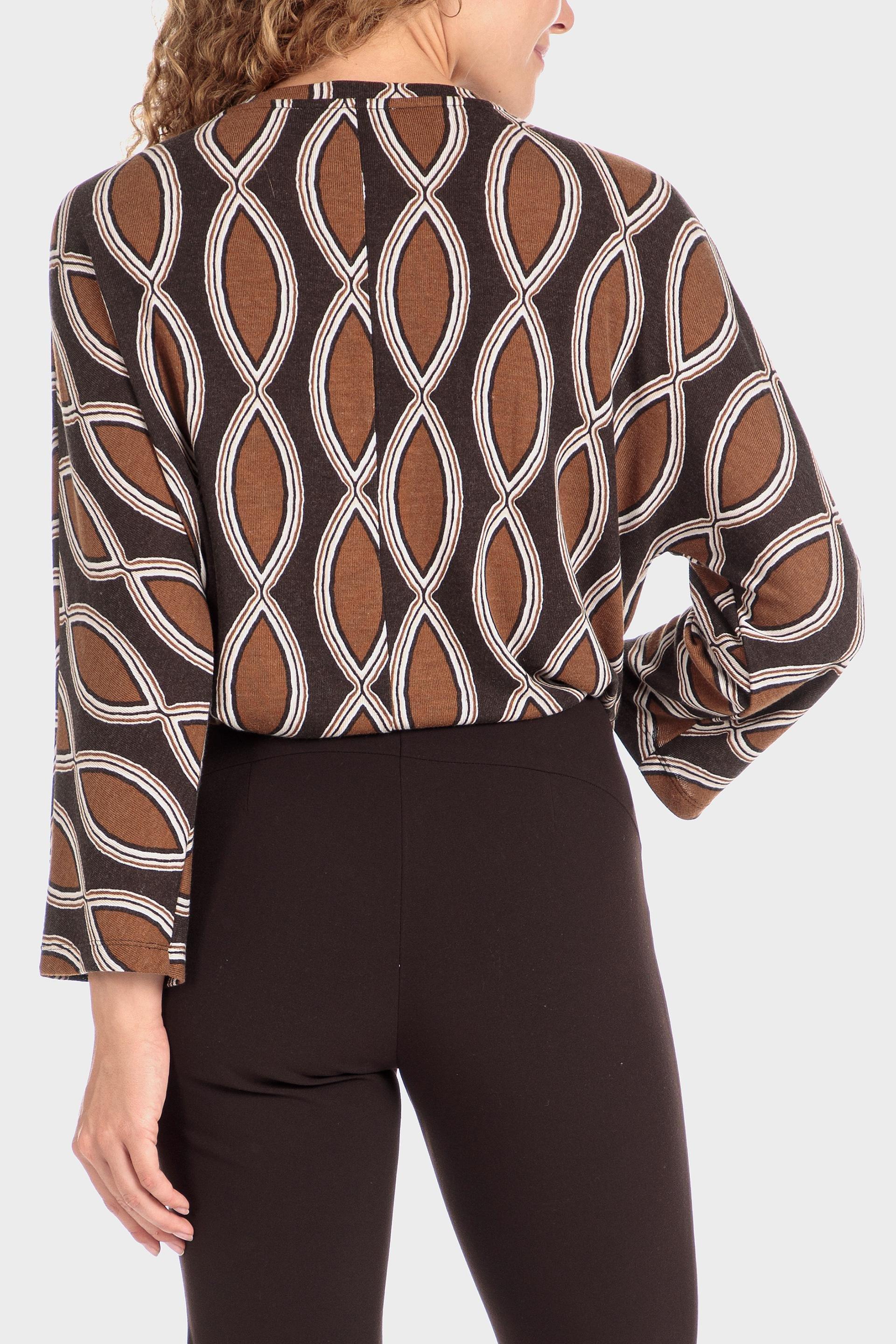 Brown Zipper T-Shirt, Brown, large image number 3