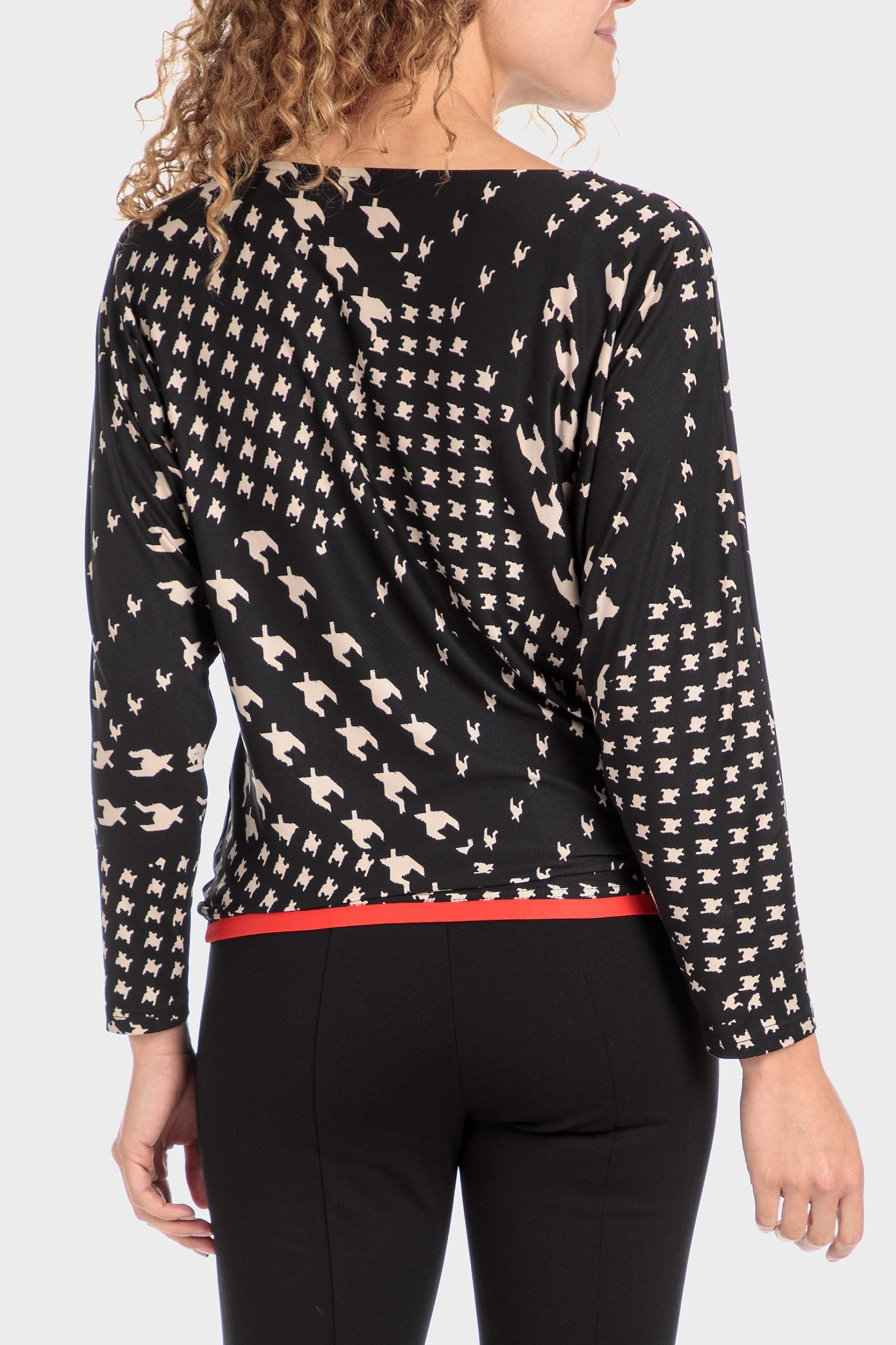 Black Houndstooth Blouse, , large image number 2
