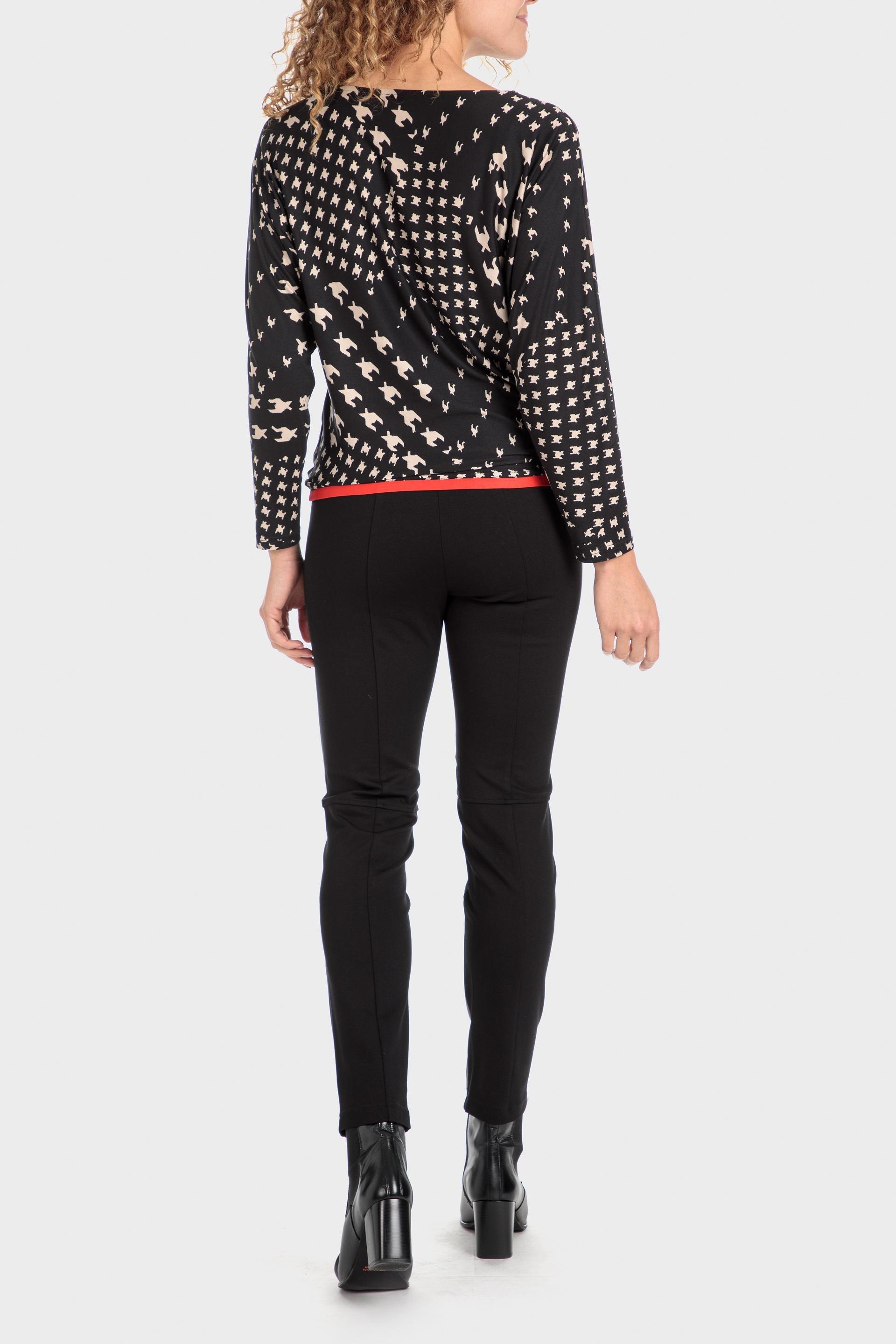 Black Houndstooth Blouse, , large image number 3