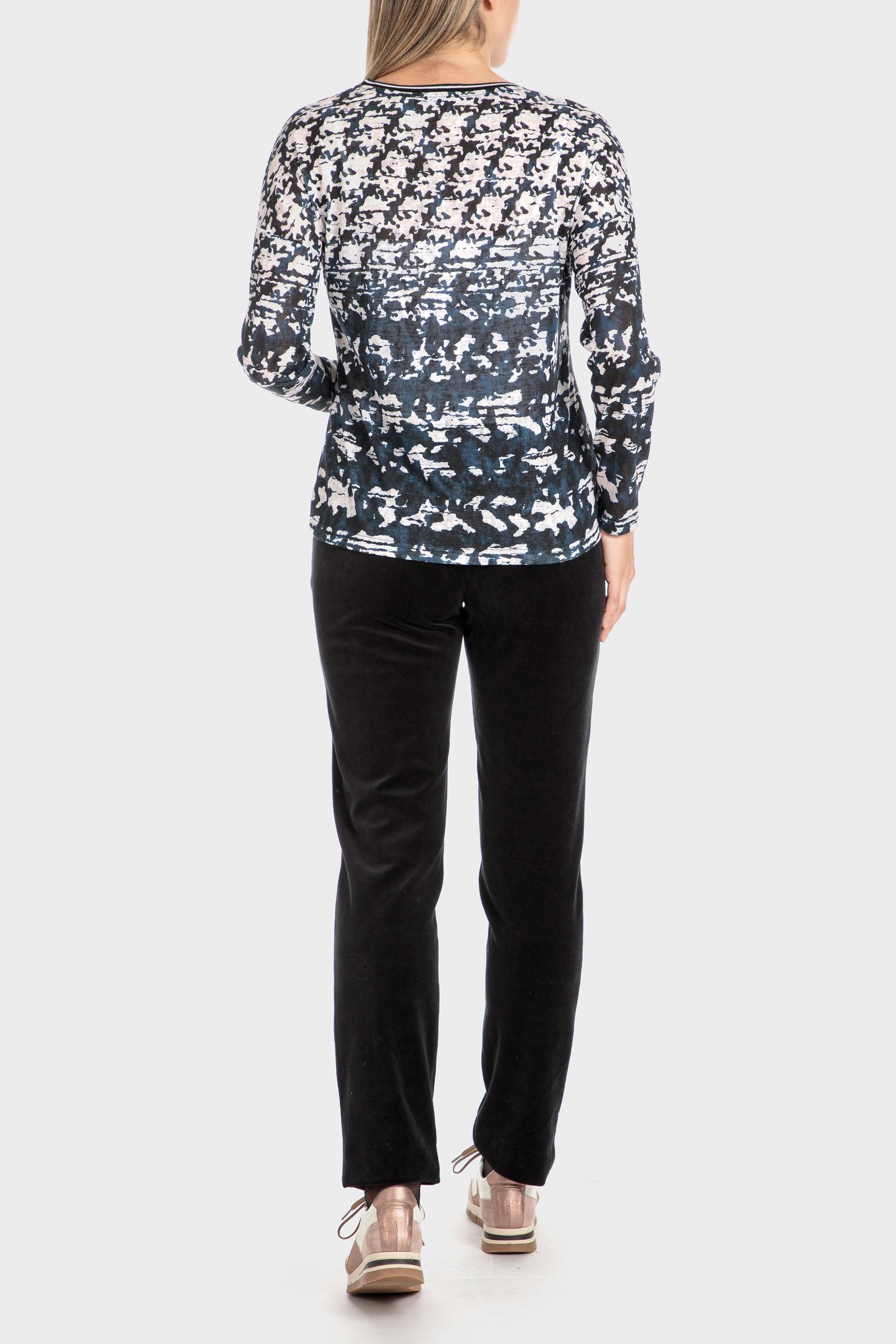 Black Printed Blouse, , large image number 3