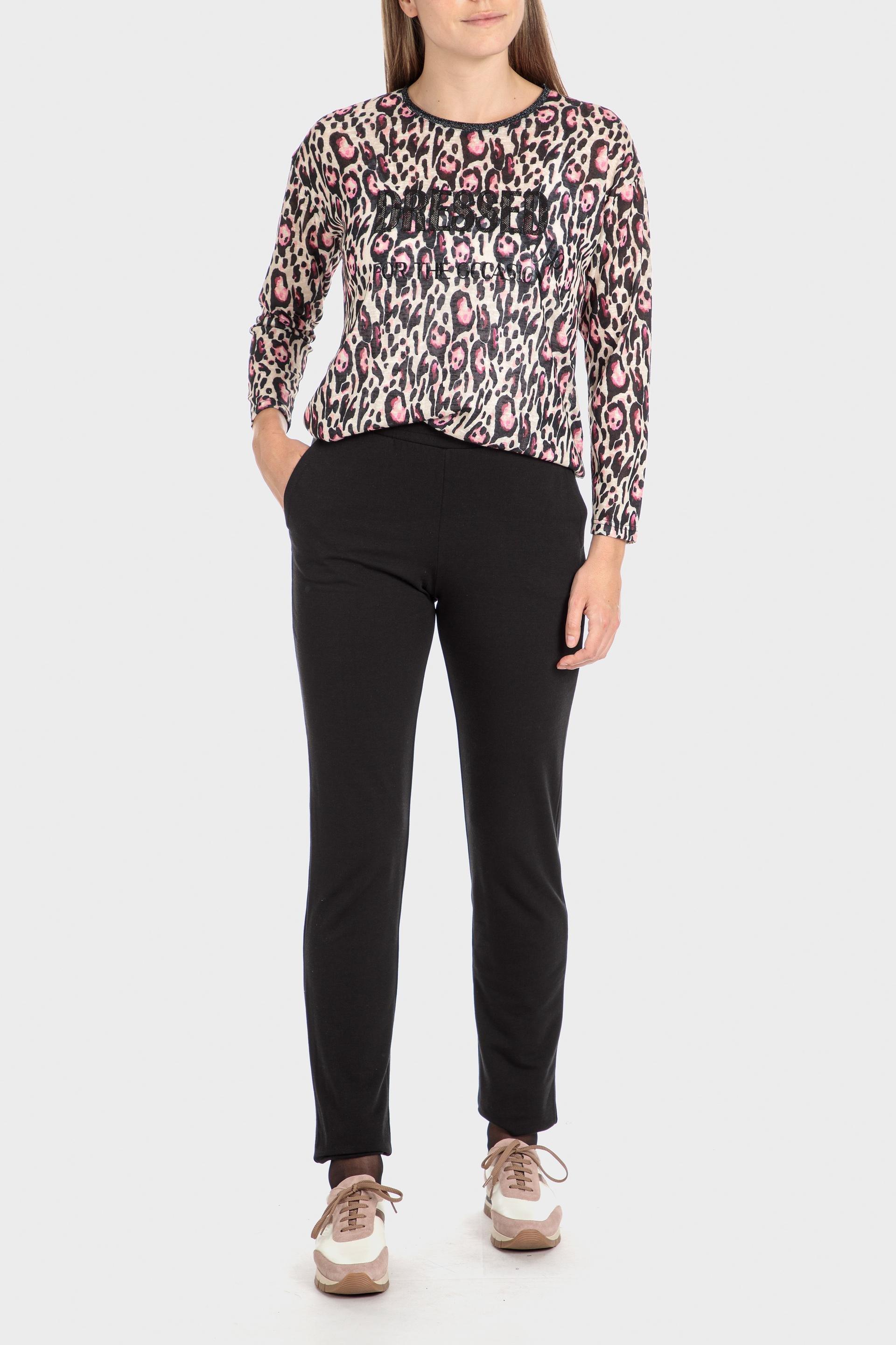 Multicolour Animal Print Blouse, Black, large image number 0