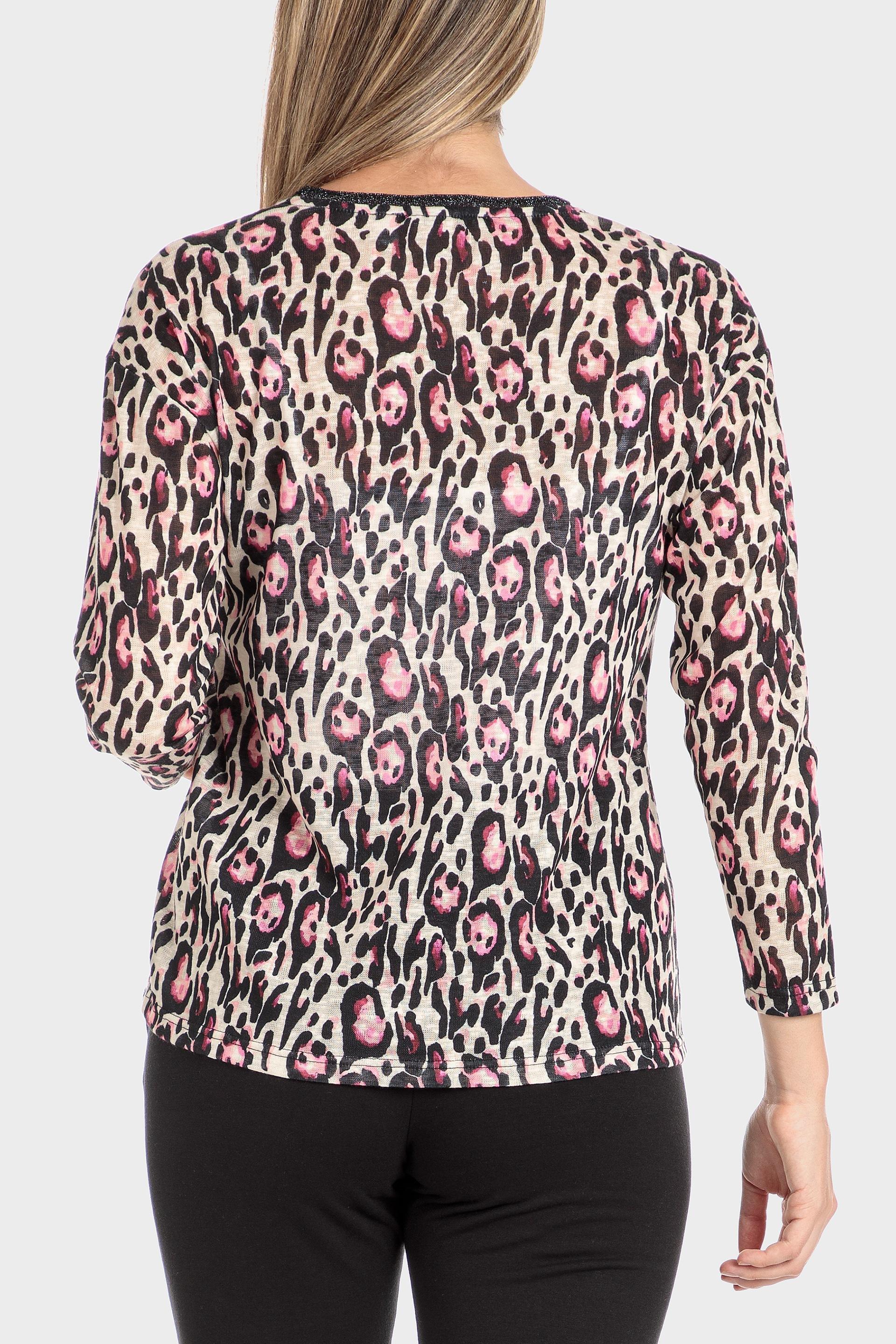 Multicolour Animal Print Blouse, Black, large image number 3