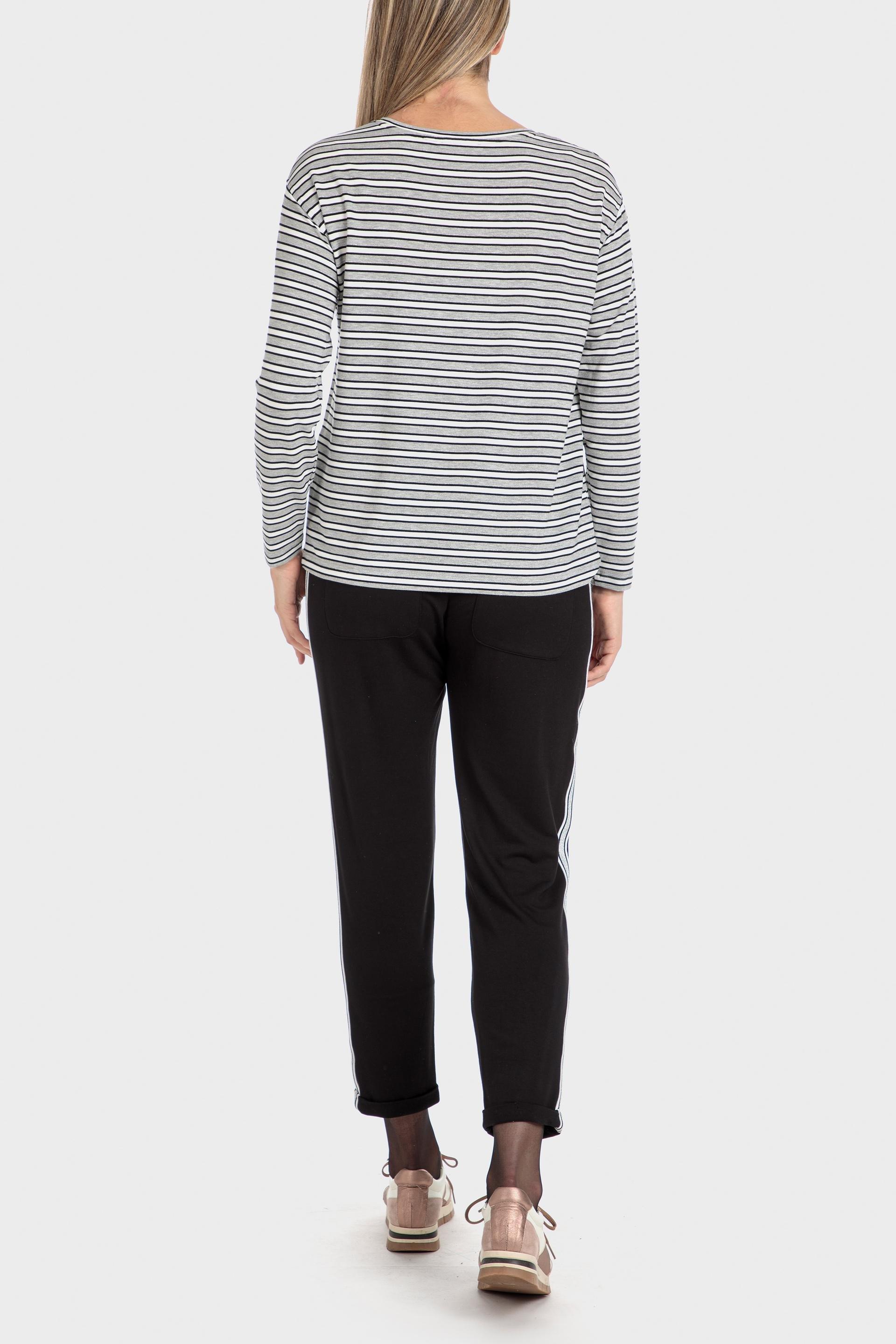Grey Striped T-Shirt, , large image number 2