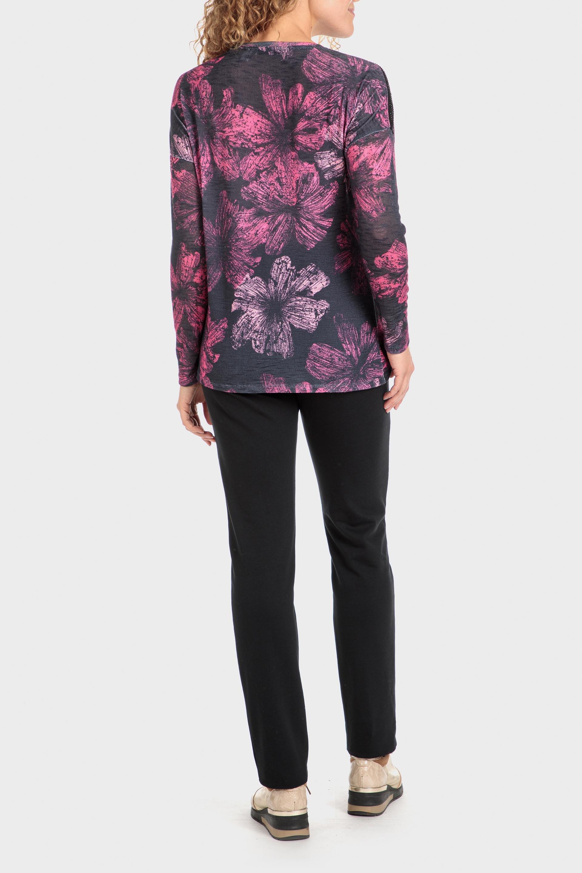 Pink Printed T-Shirt With Gemstone, , large image number 6