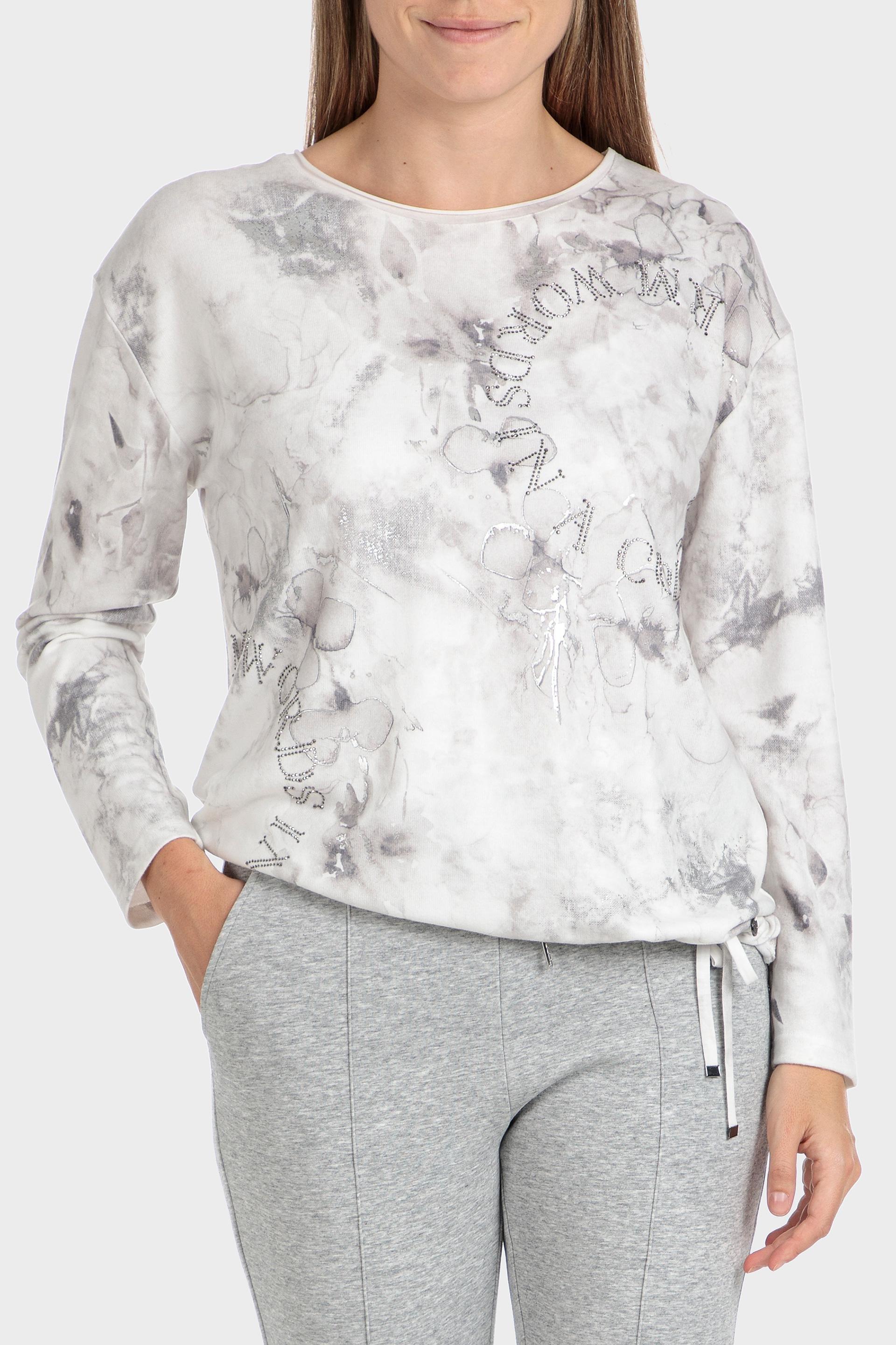 Grey Tie-Dyed Blouse, , large image number 1