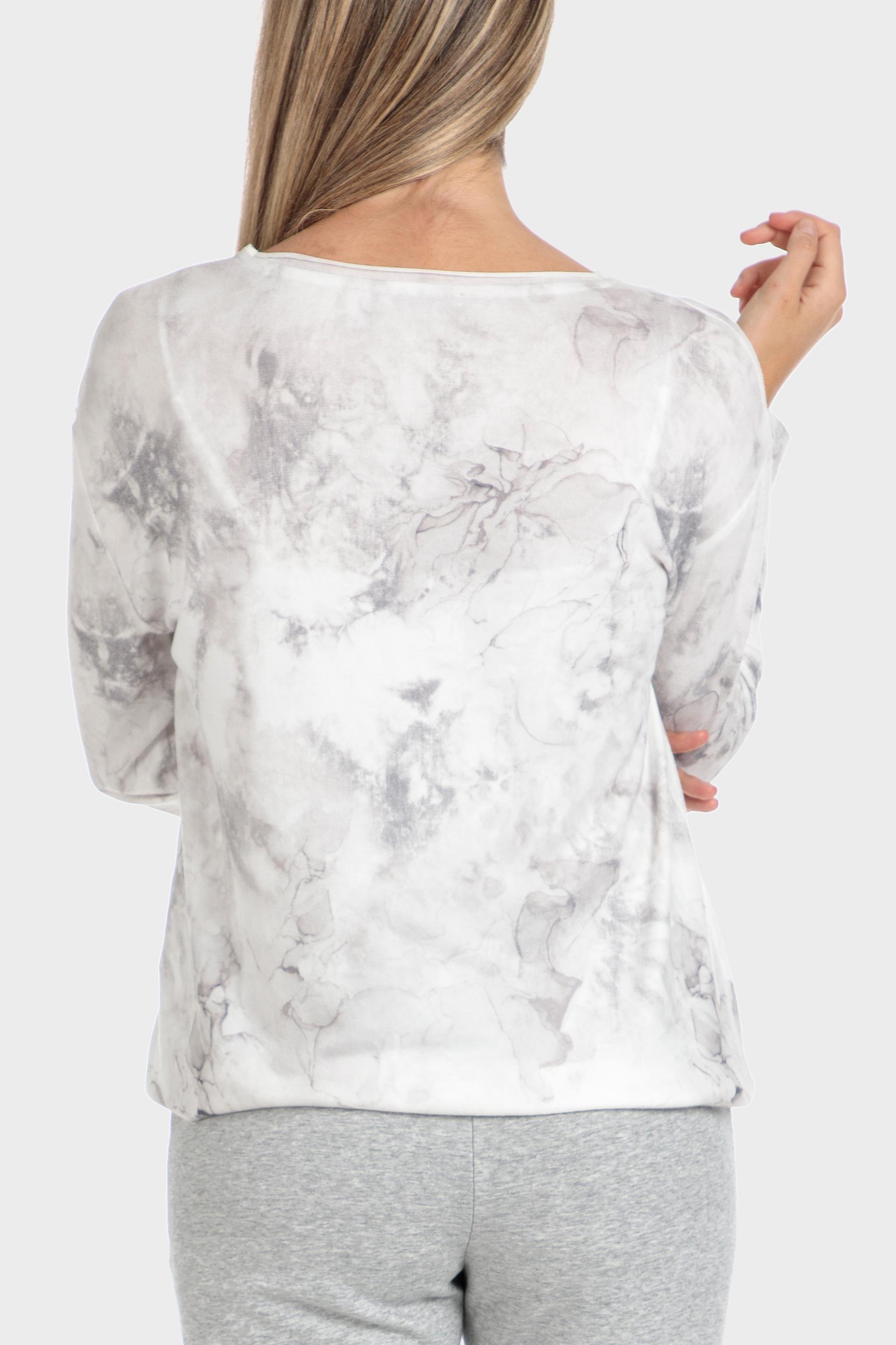 Grey Tie-Dyed Blouse, , large image number 3