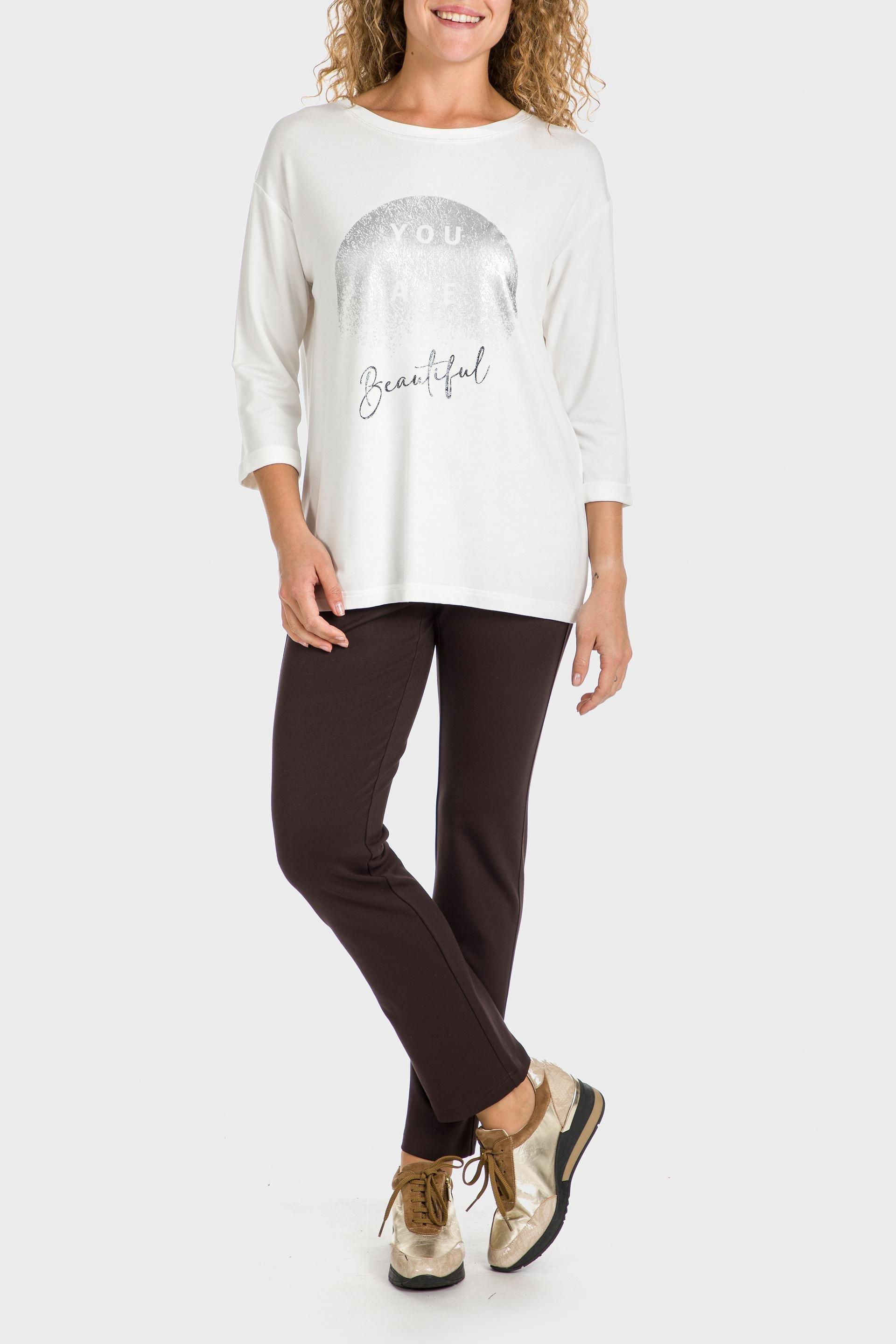 White Printed T-Shirt, , large image number 1