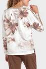 Punt Roma - Cream Side Band Floral Blouse