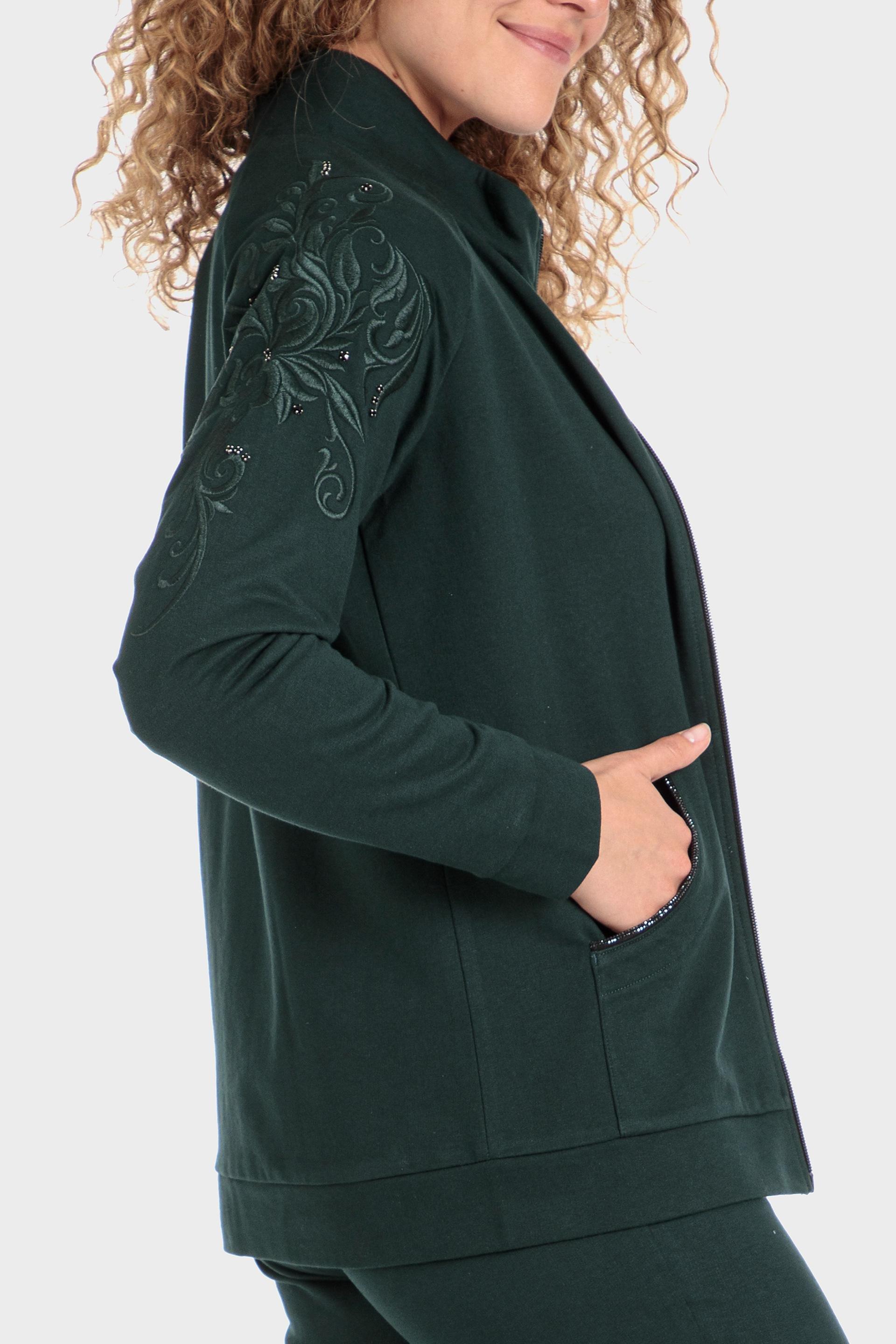 Green Embroidered Sports Jacket, , large image number 3