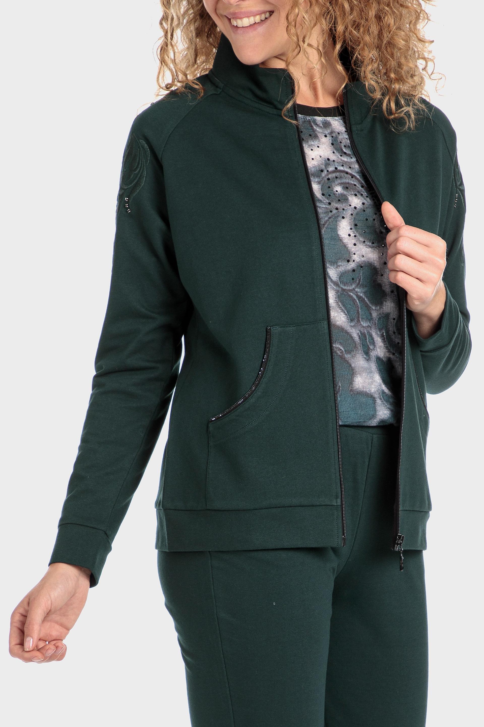 Green Embroidered Sports Jacket, , large image number 4