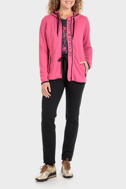 Punt Roma - Pink Hooded Sports Jacket