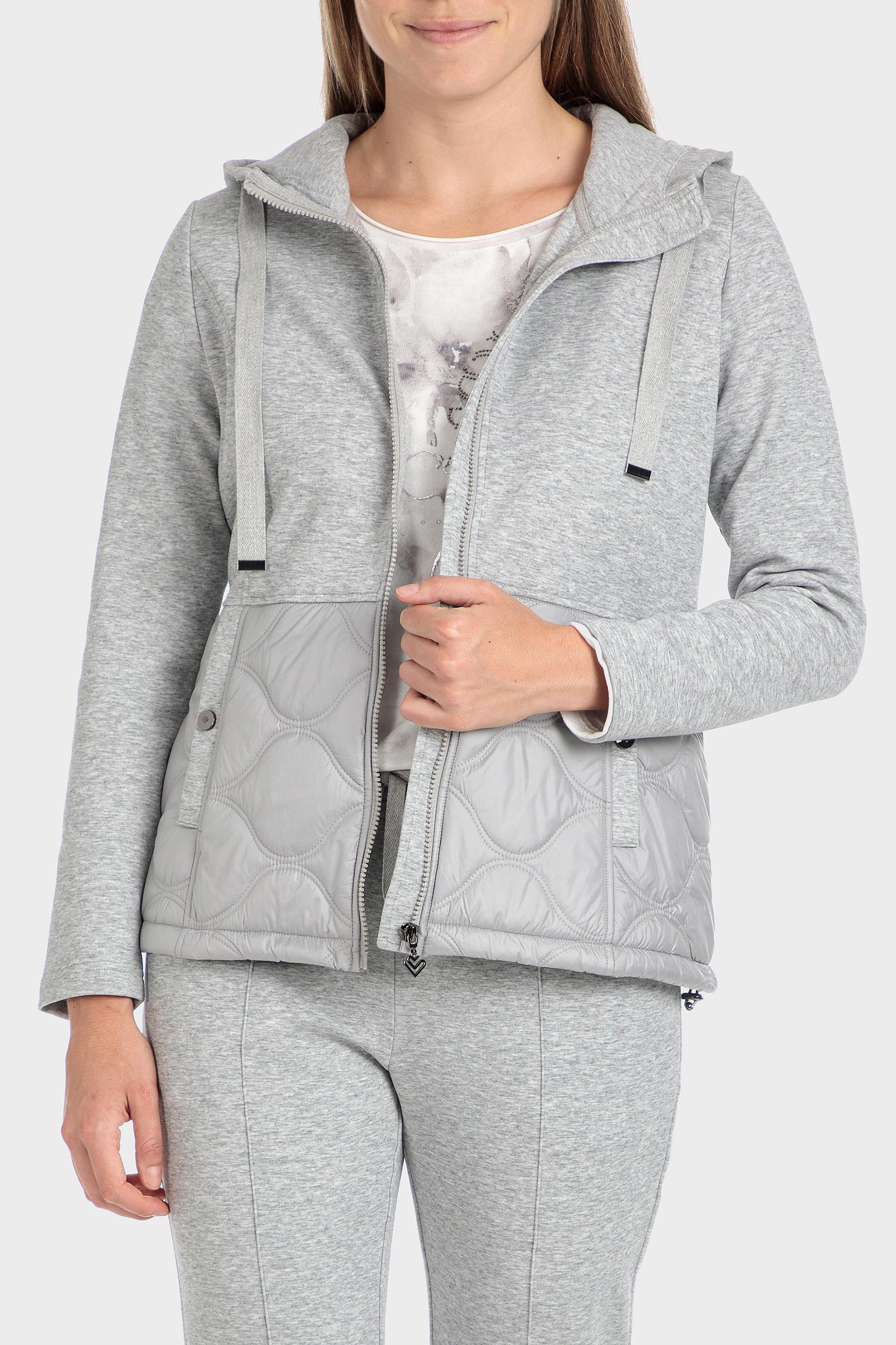 Grey Hooded Sports Jacket, , large image number 1