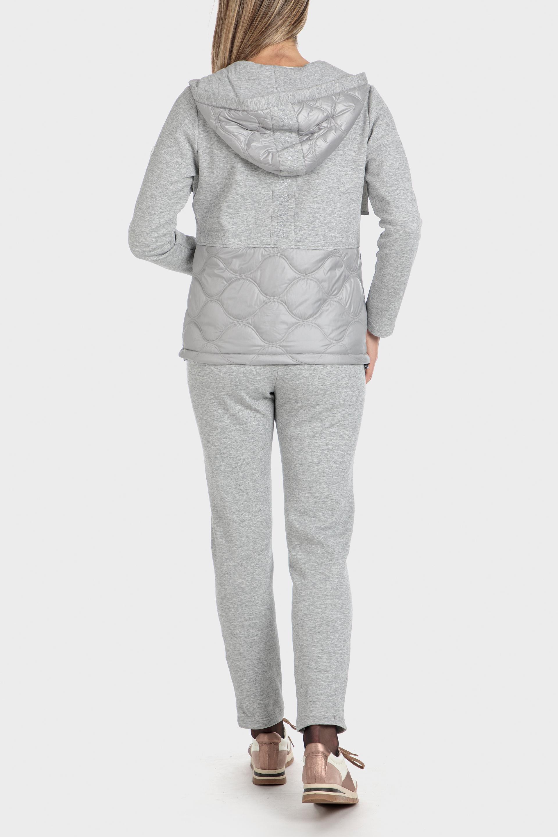 Grey Hooded Sports Jacket, , large image number 2