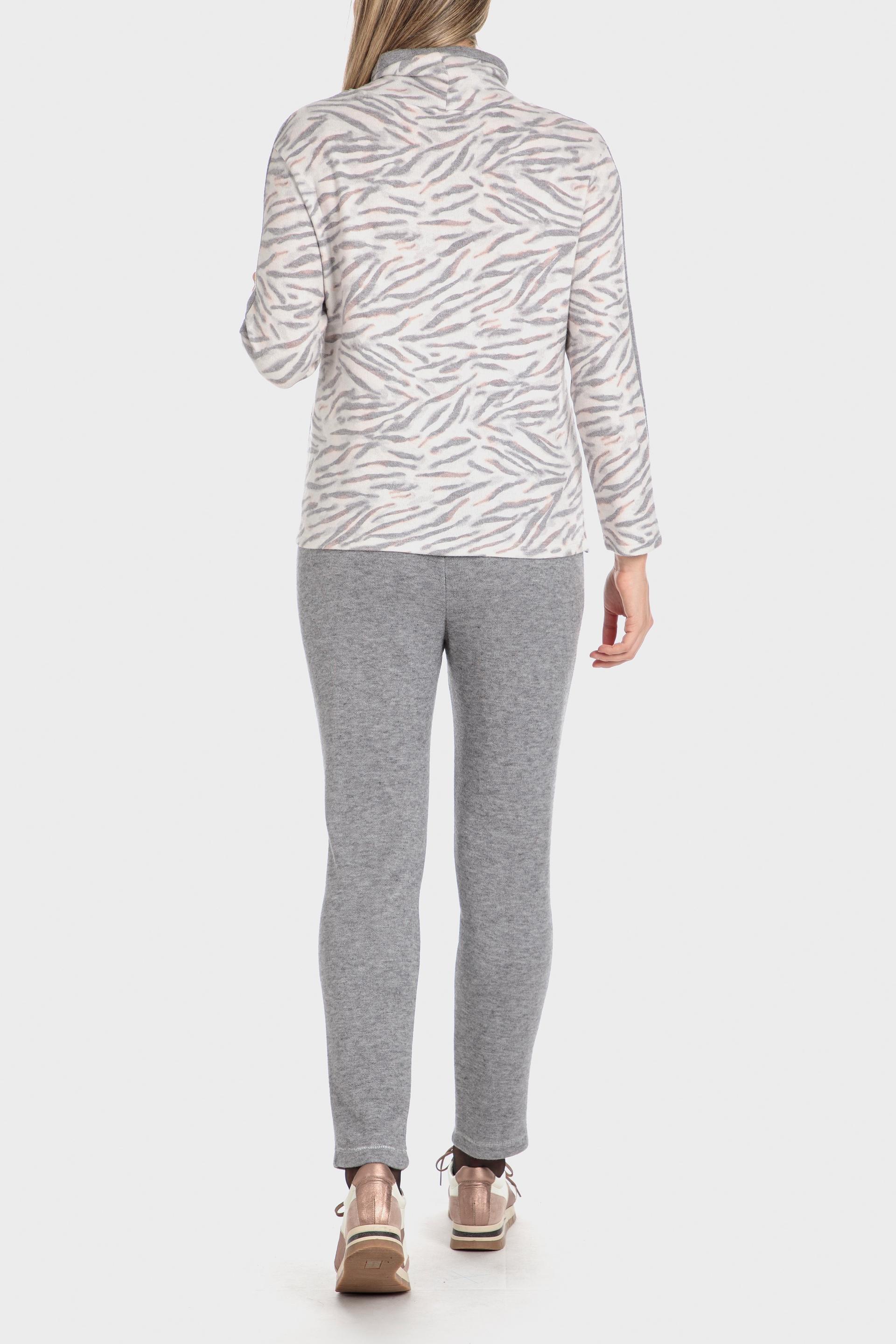 White Printed Sweater, , large image number 2