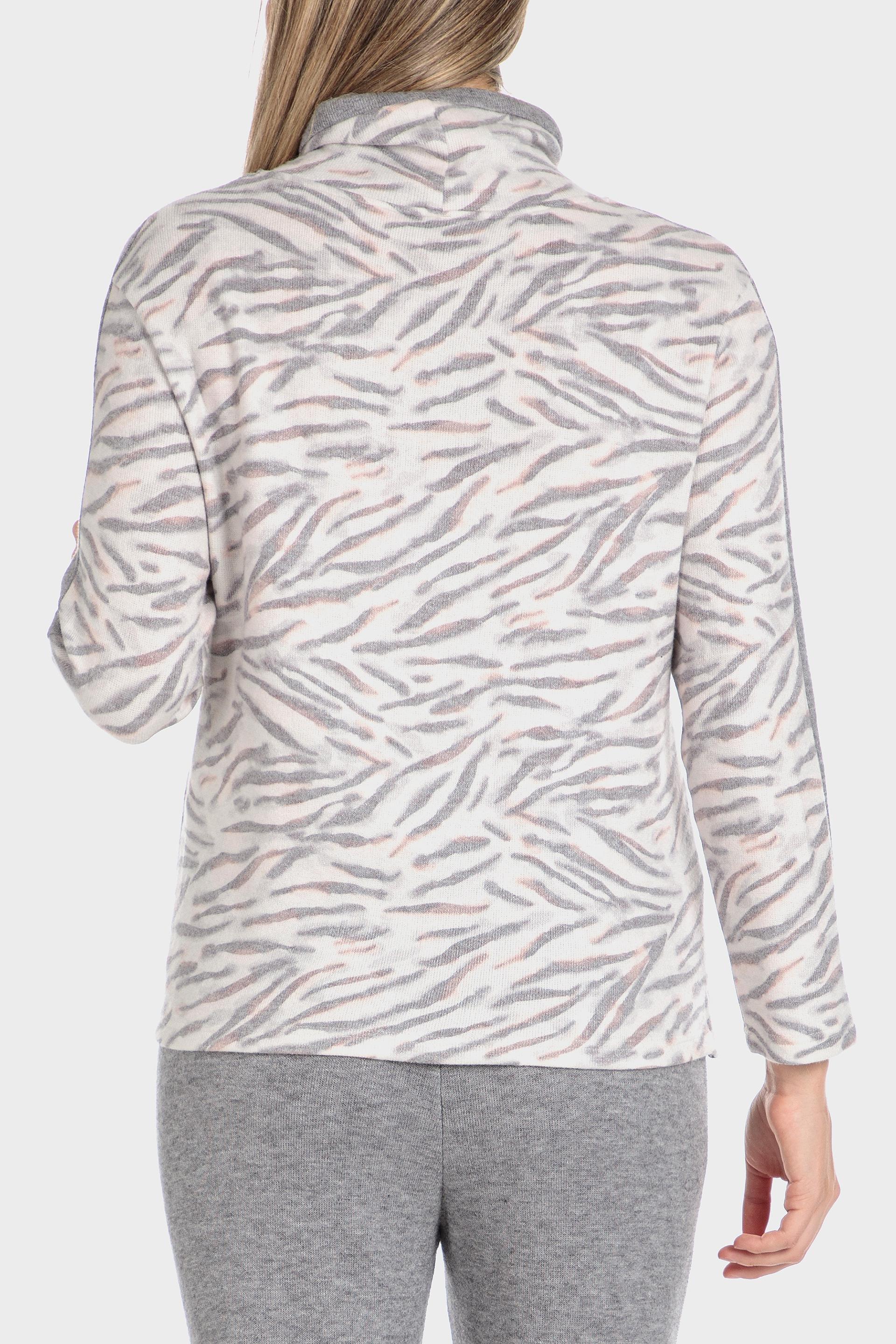 White Printed Sweater, , large image number 3