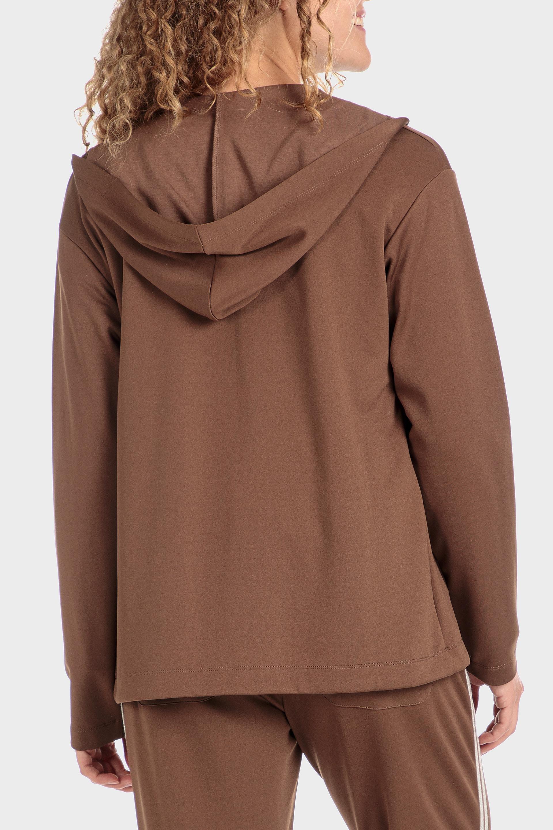 Brown Hooded Sports Jacket, , large image number 2