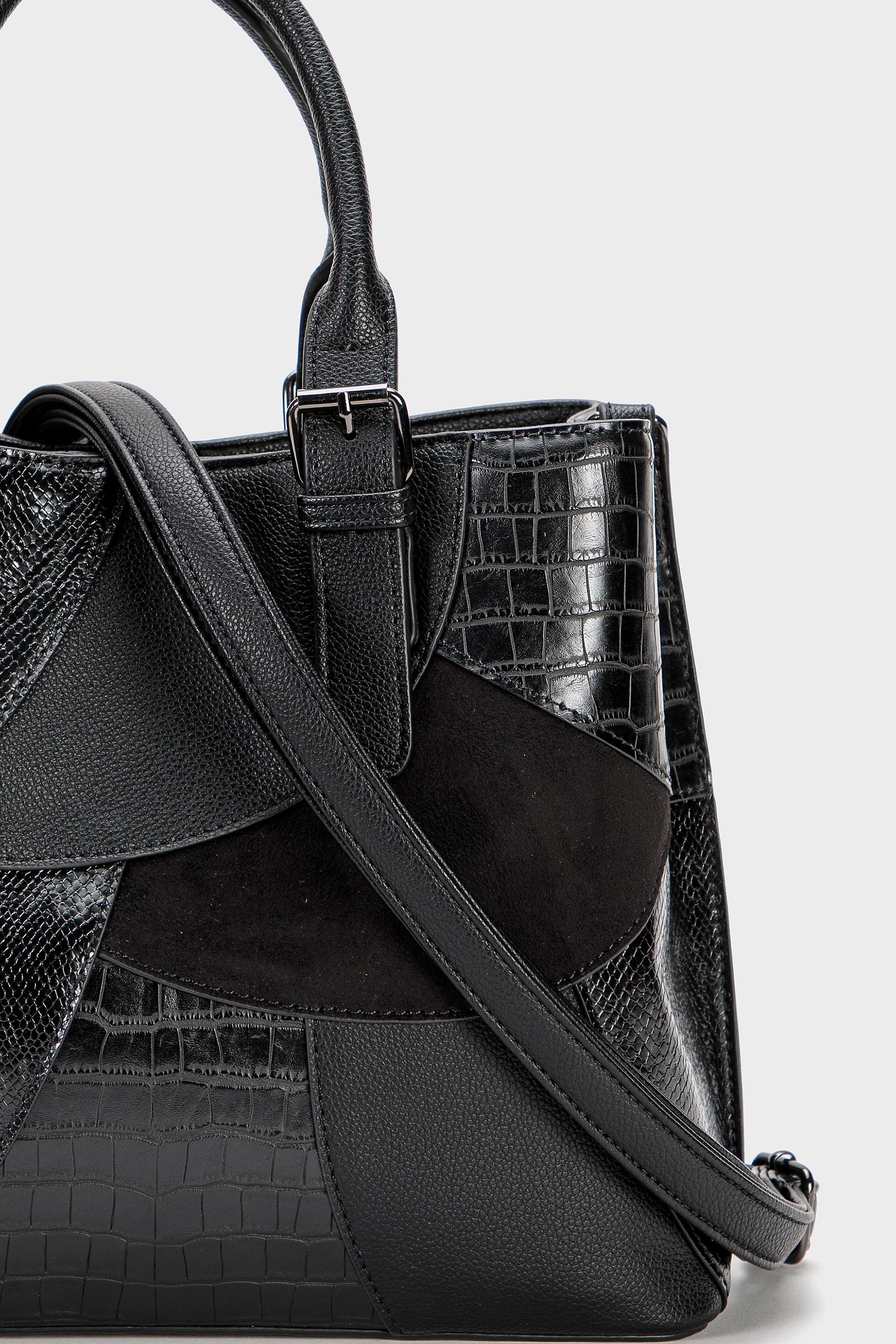 Black Patchwork Bag, , large image number 1