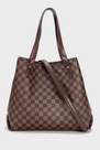 Punt Roma - Brown Leather Damier Hand Bag