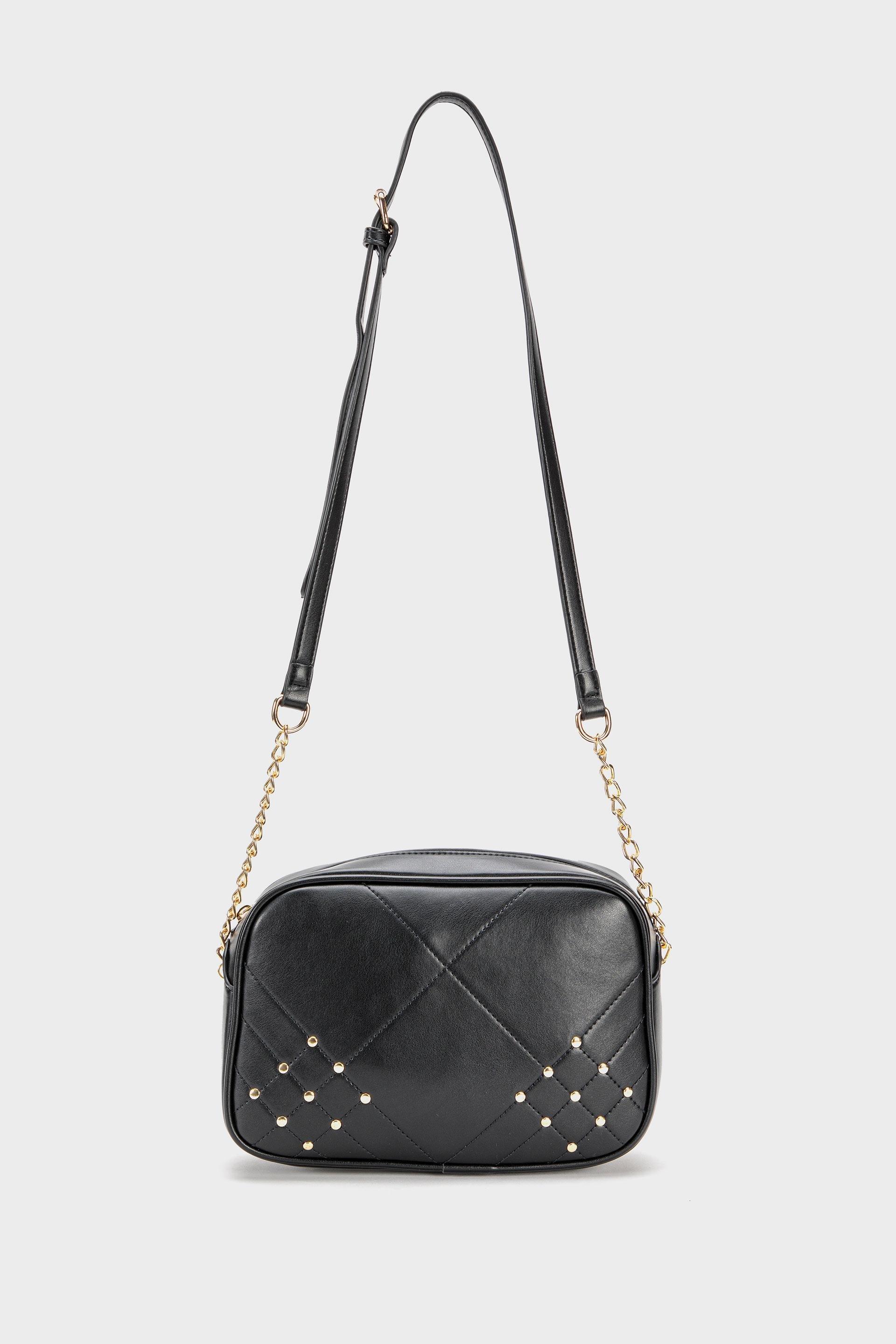 Black Studded Crossbody Bag, , large image number 1