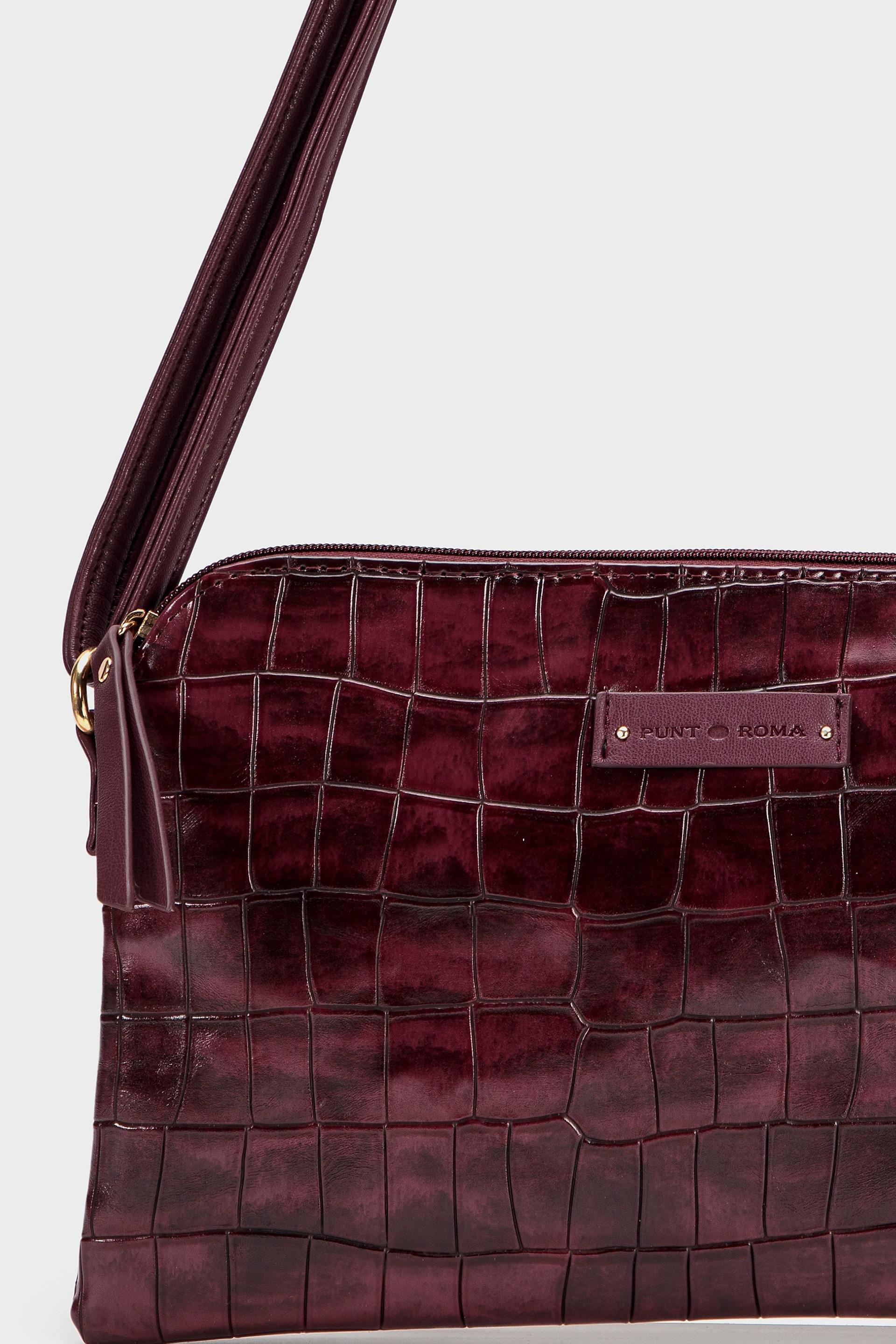 Brown Textured Shoulder Bag, Garnet, large image number 1