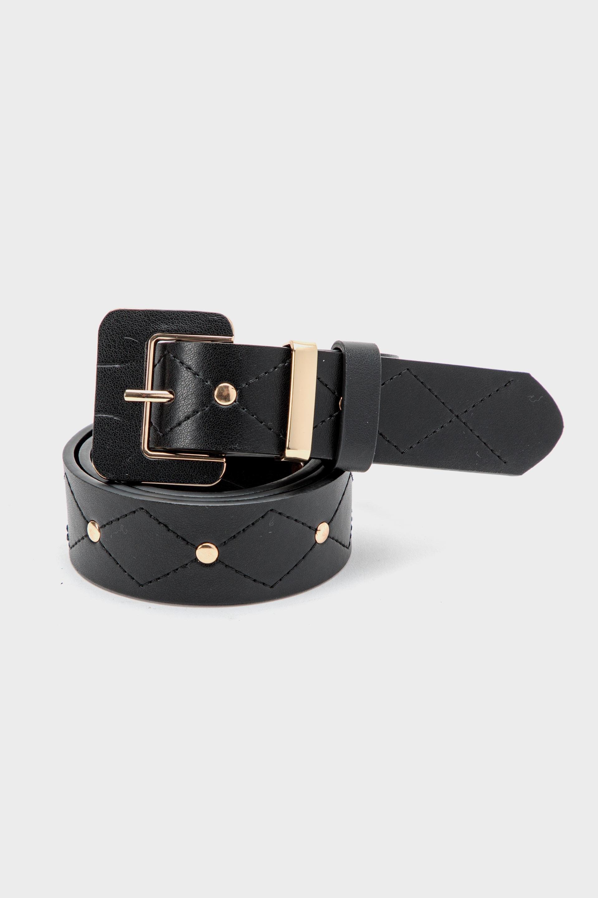 Black Studded Belt, , large image number 0