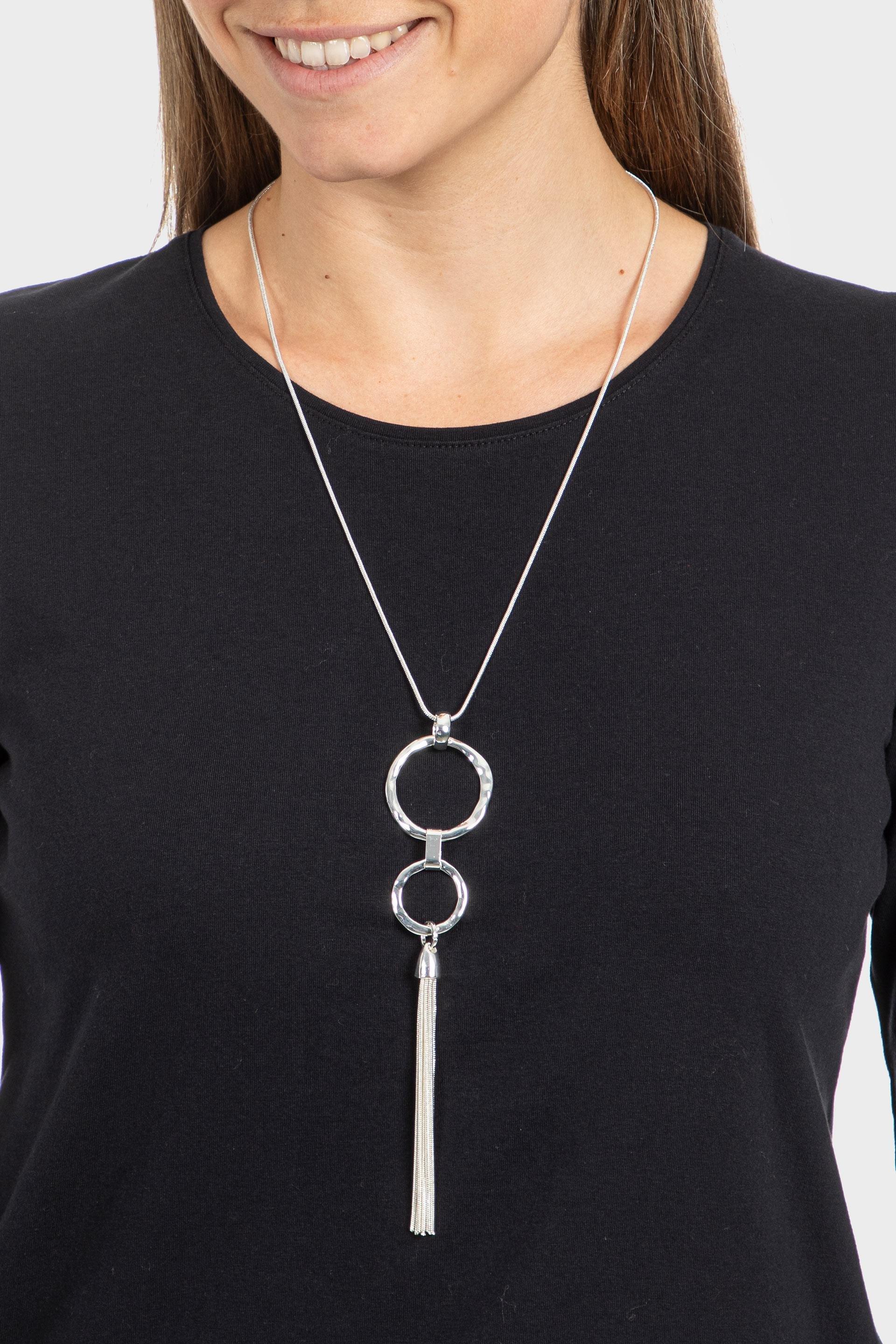 Silver Long Chain Necklace, , large image number 0