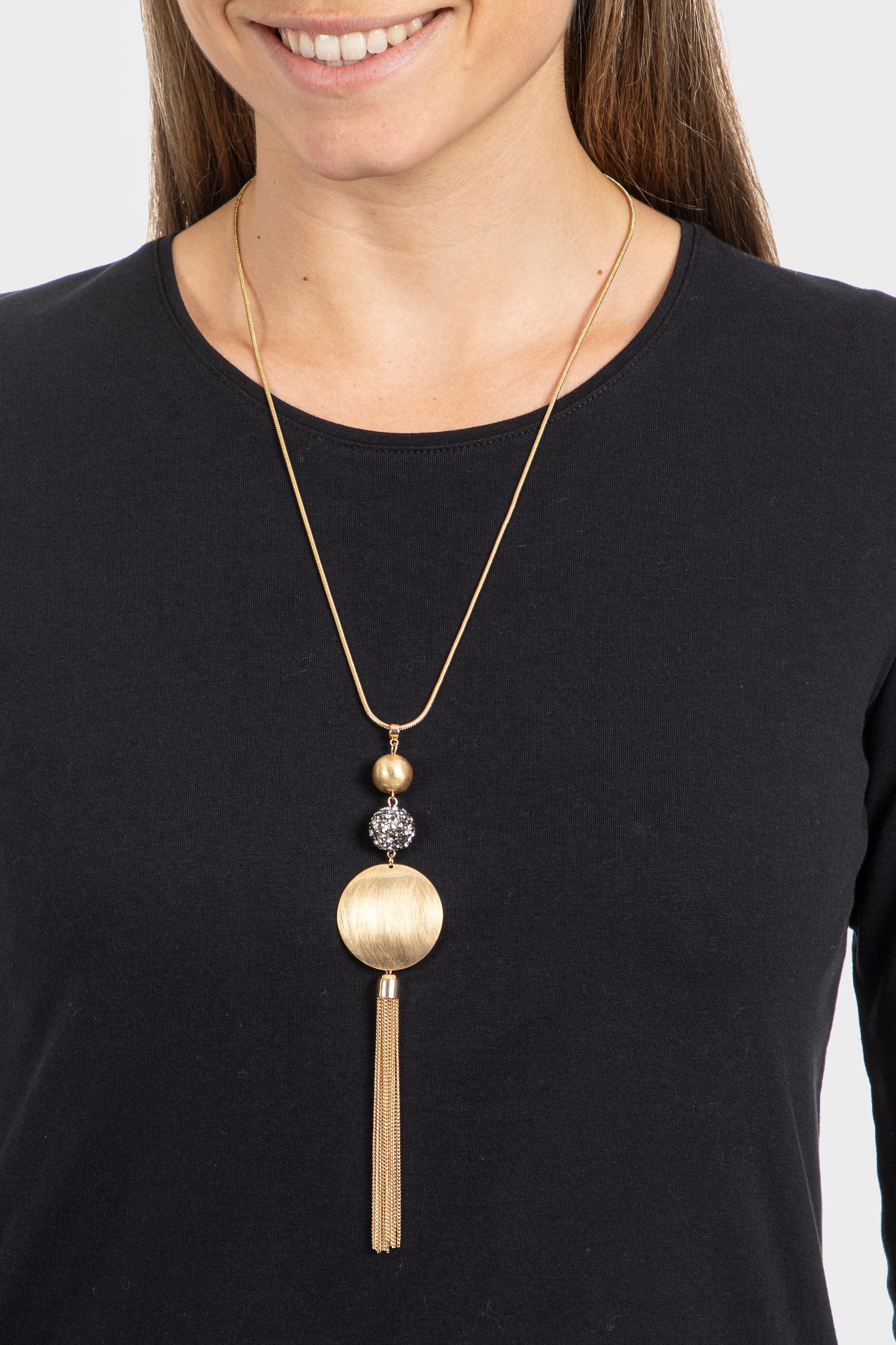 Gold Medium Length Necklace, , large image number 0