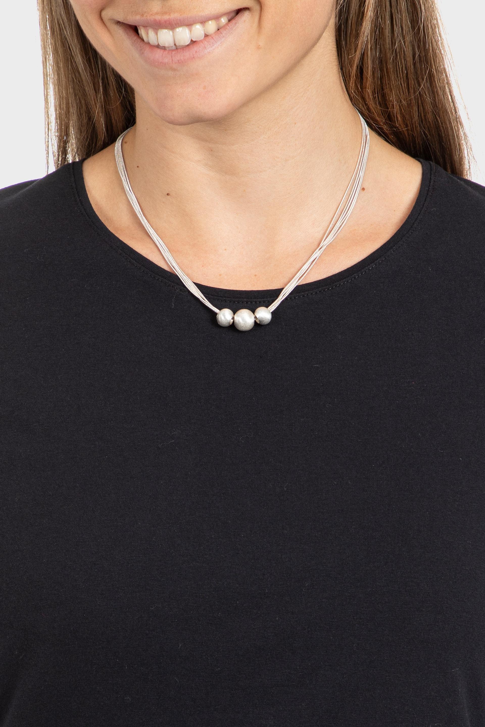 Silver Beads Choker, , large image number 0