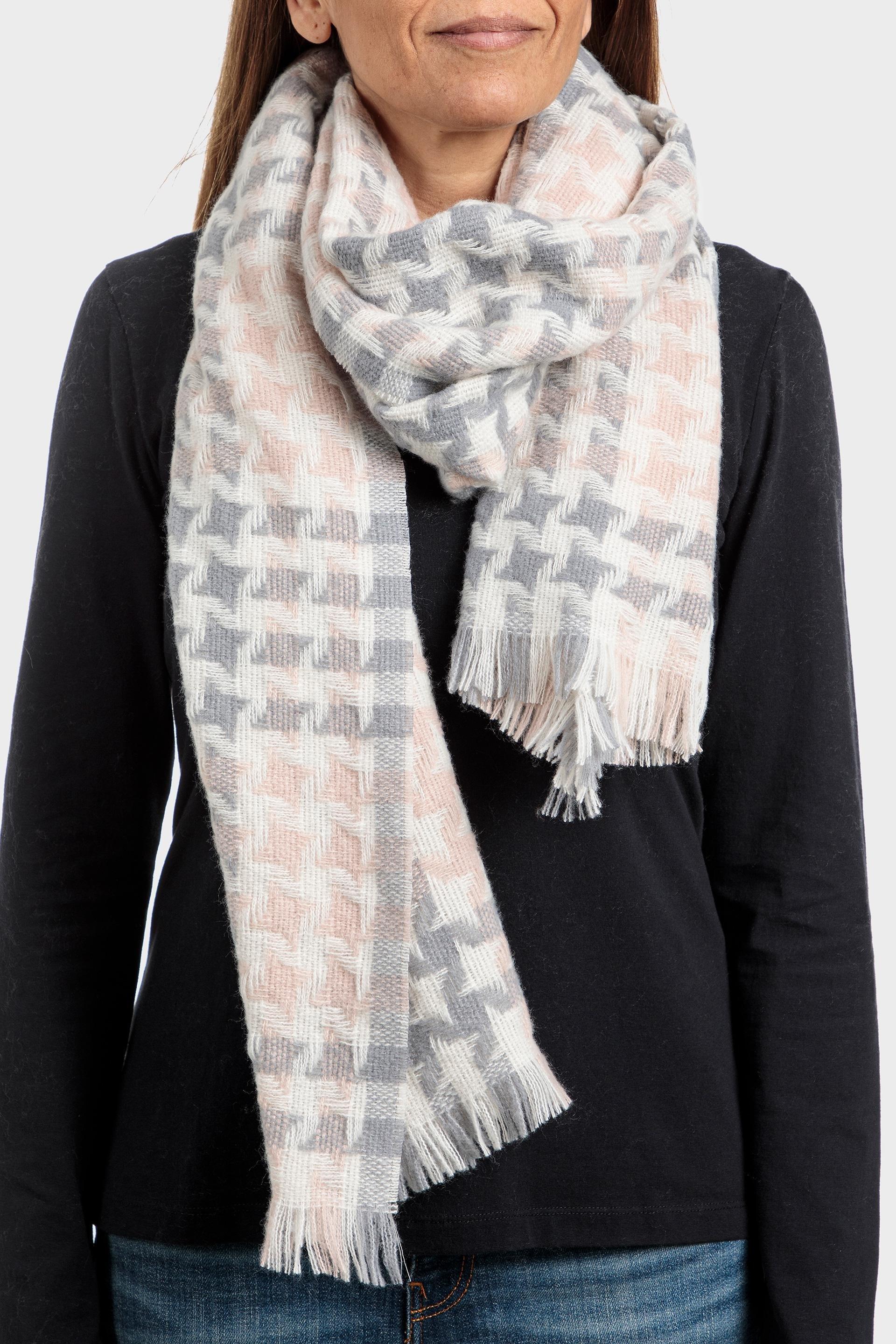Multicolour Houndstooth Scarf, , large image number 0